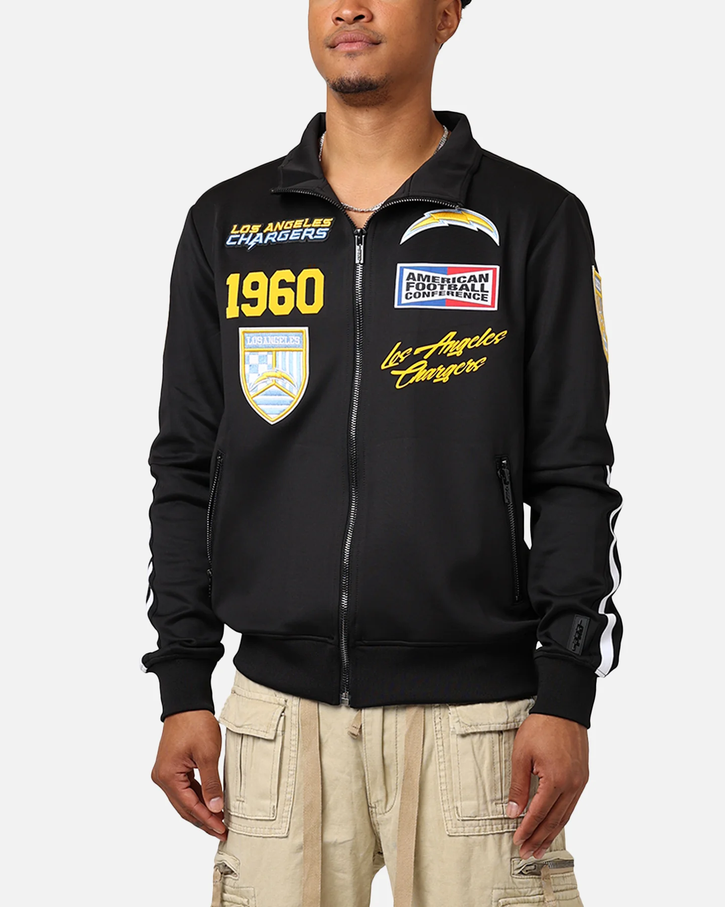 Pro Standard Los Angeles Chargers Fast Lane Track Jacket Black - Image 7
