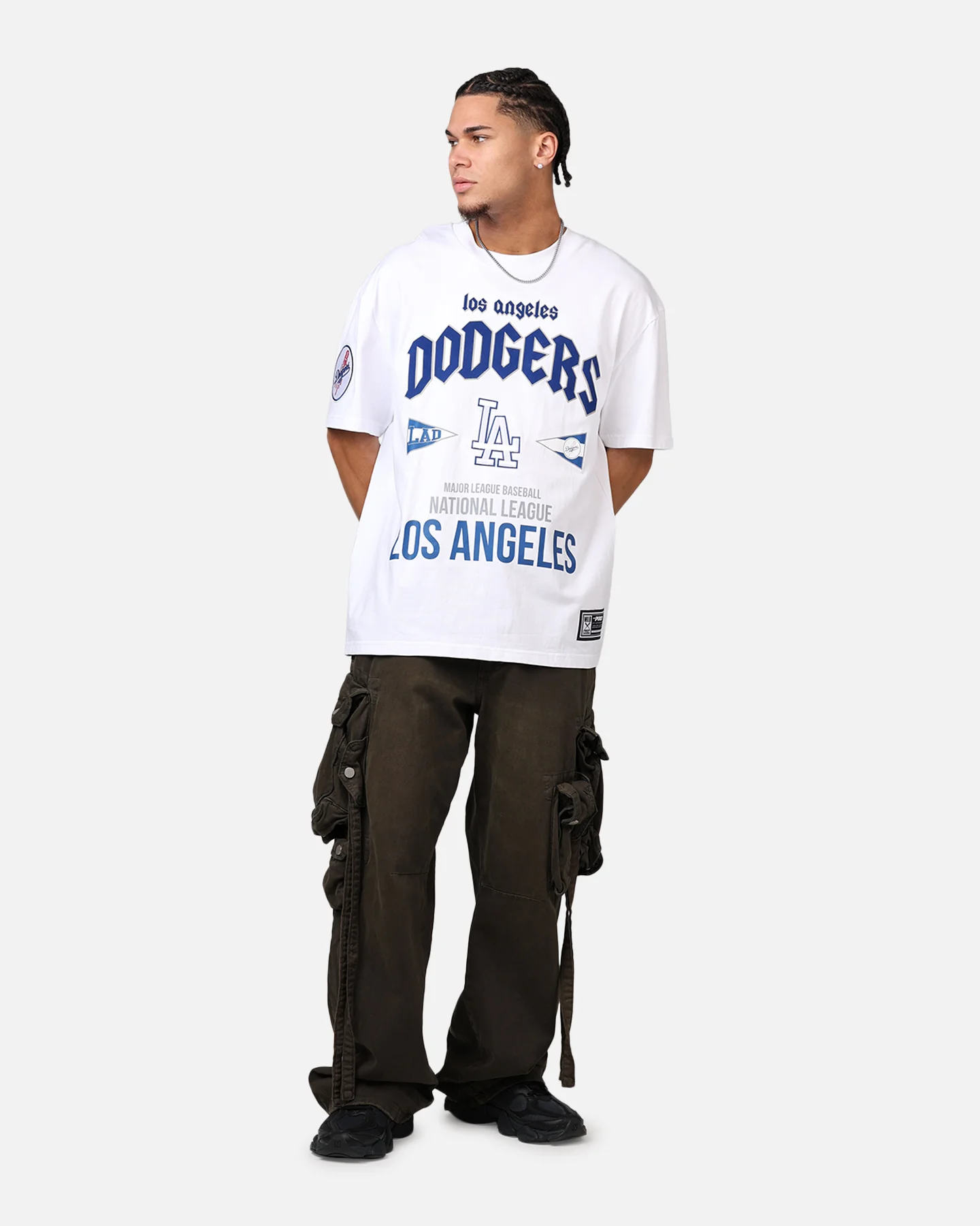Pro Standard Los Angeles Dodgers City Tour CJ Drop T-Shirt White - Image 3