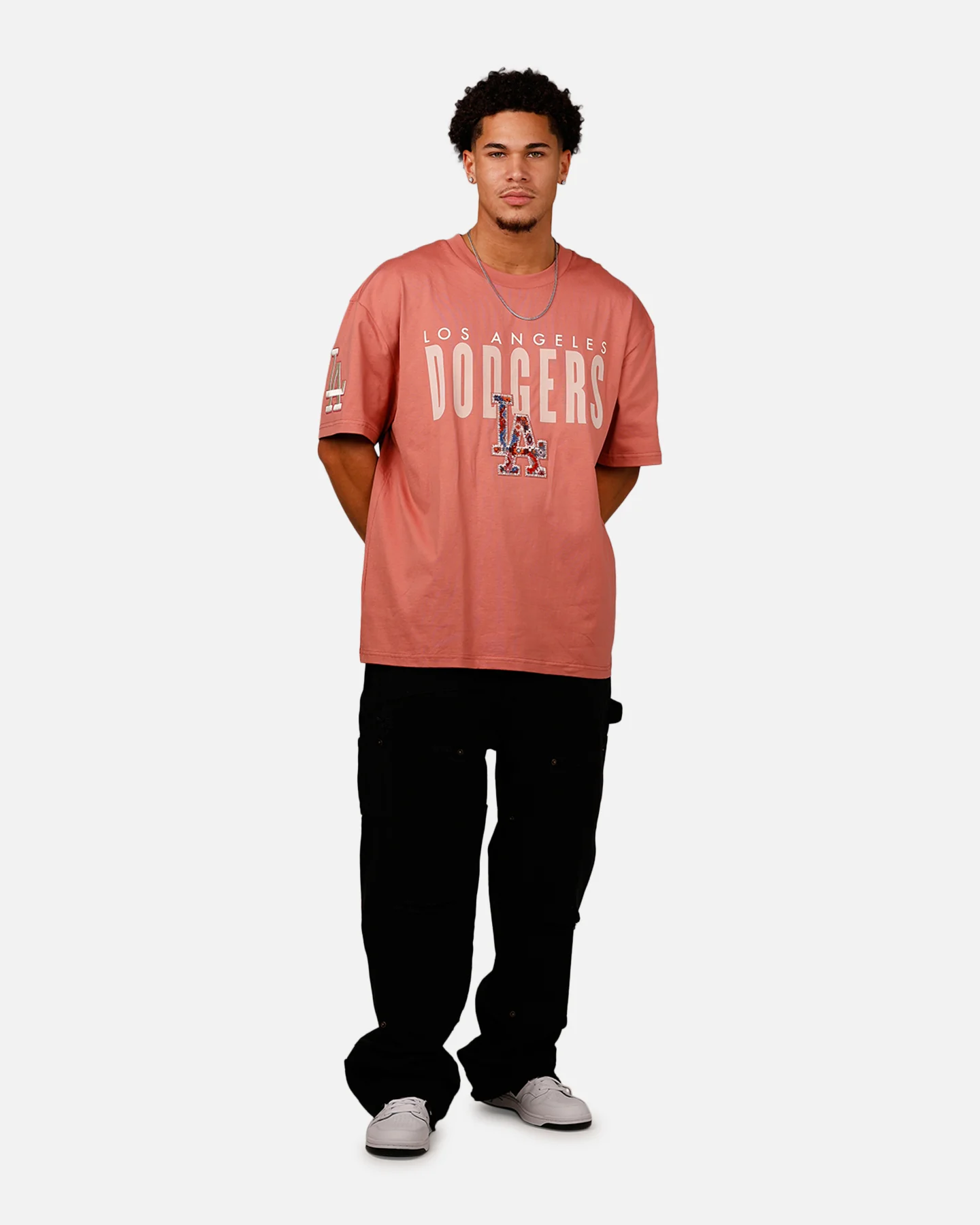 Pro Standard Los Angeles Dodgers 'Dodgers Tapestry' T-Shirt Rose - Image 3