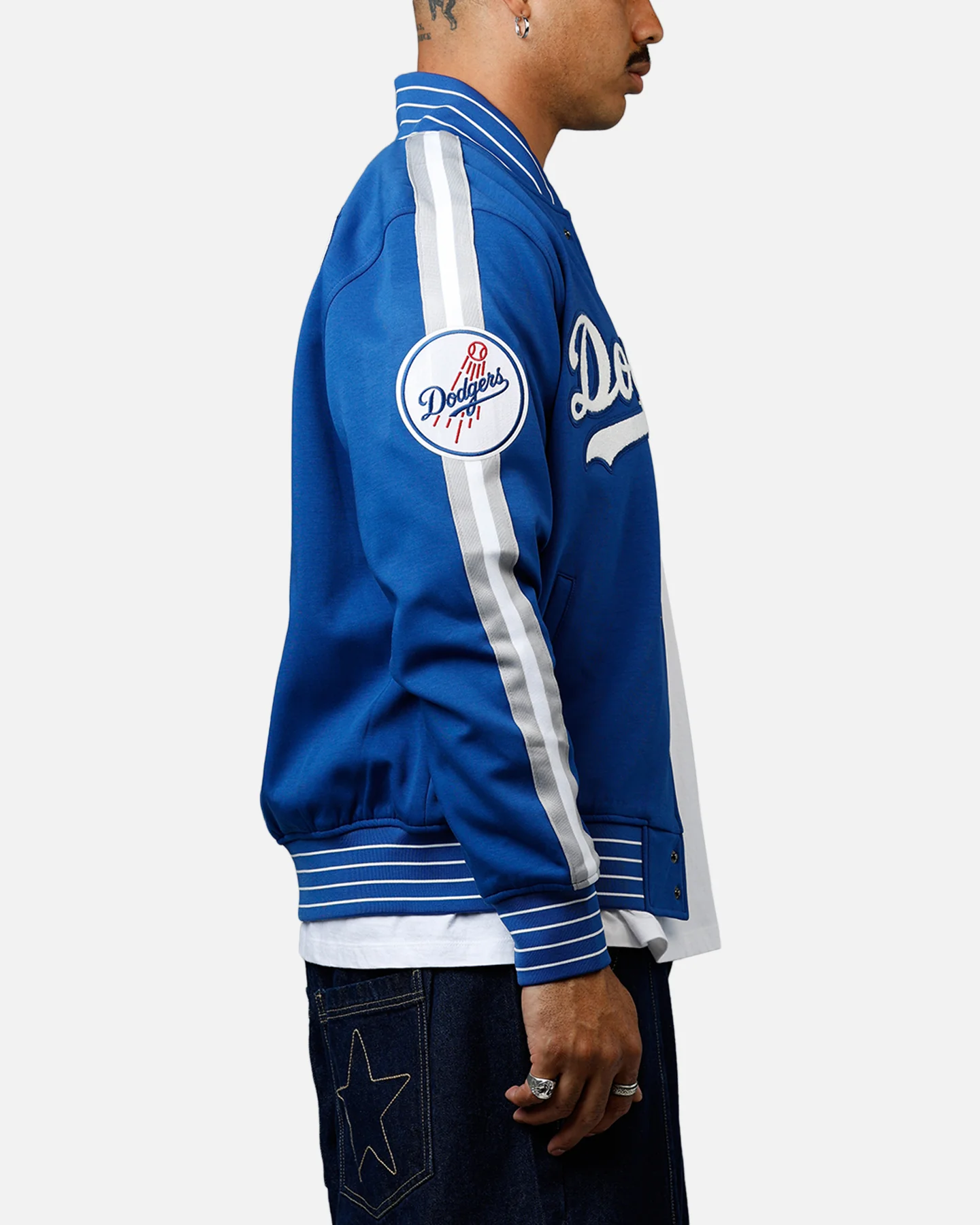 Pro Standard Los Angeles Dodgers Double Knit Jacket Blue - Image 4