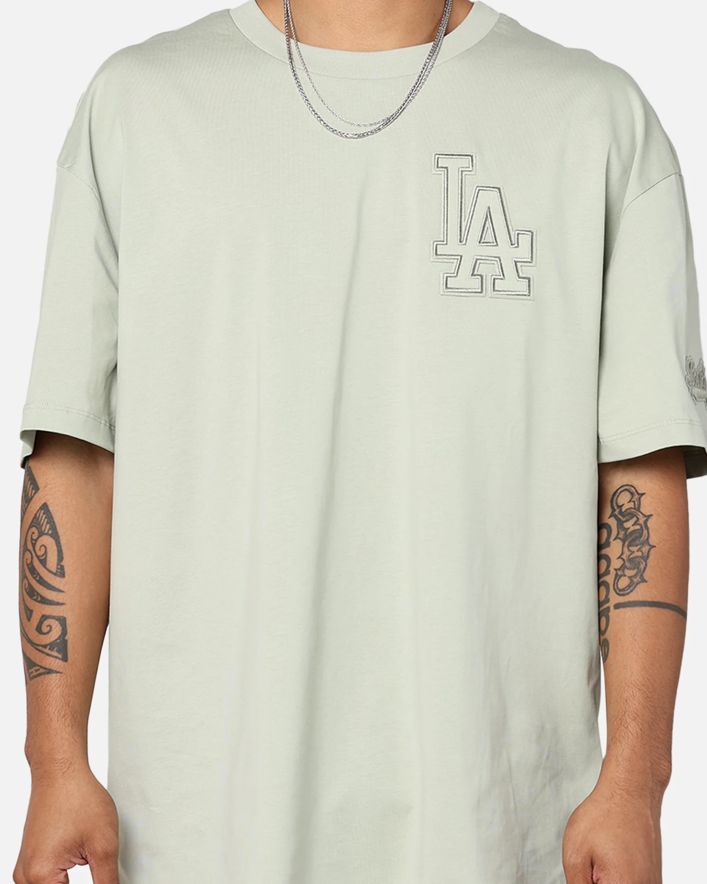 Pro Standard Los Angeles Dodgers Drop Shoulder T-Shirt Moss - Image 2