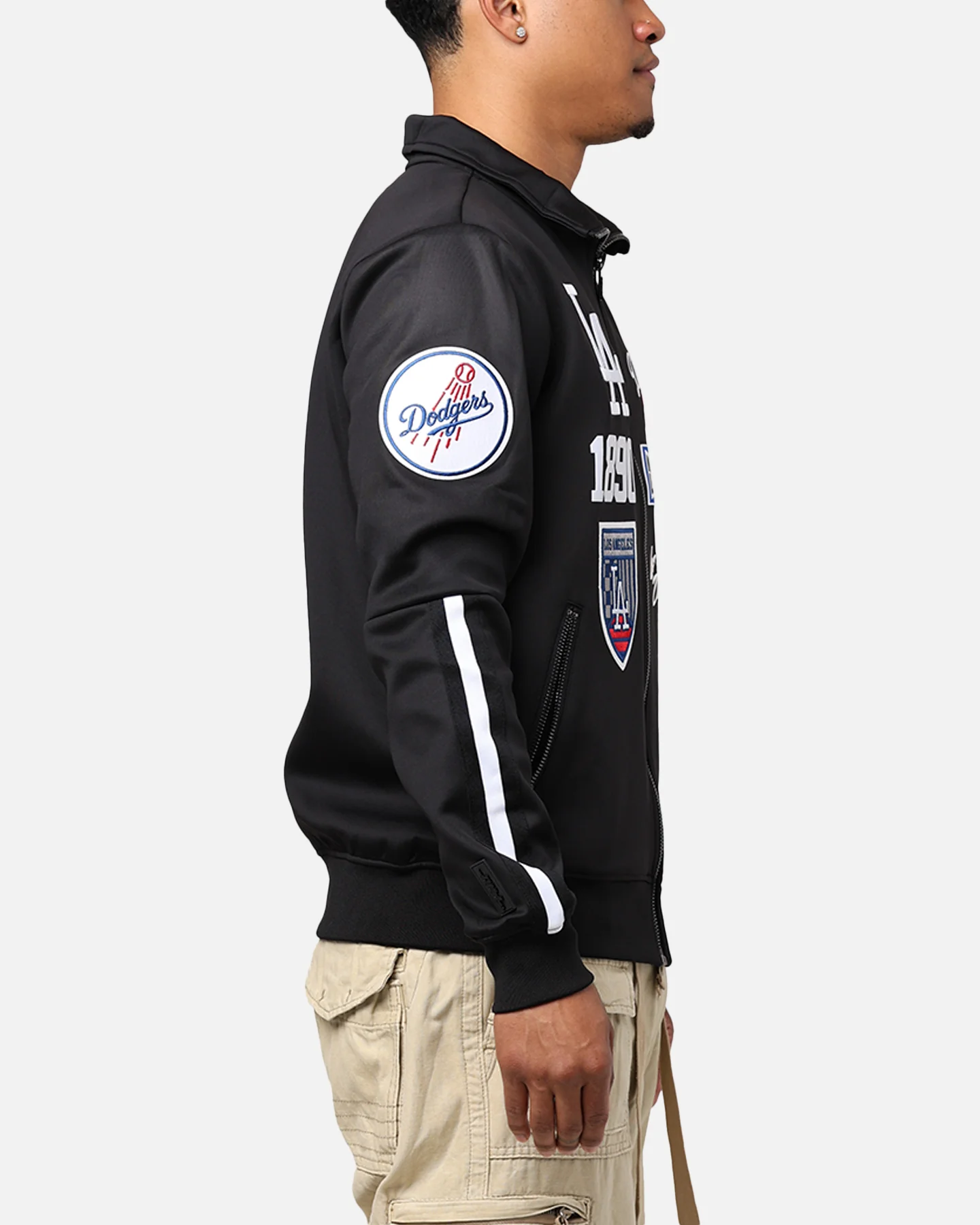 Pro Standard Los Angeles Dodgers Fast Lane Track Jacket Black - Image 4