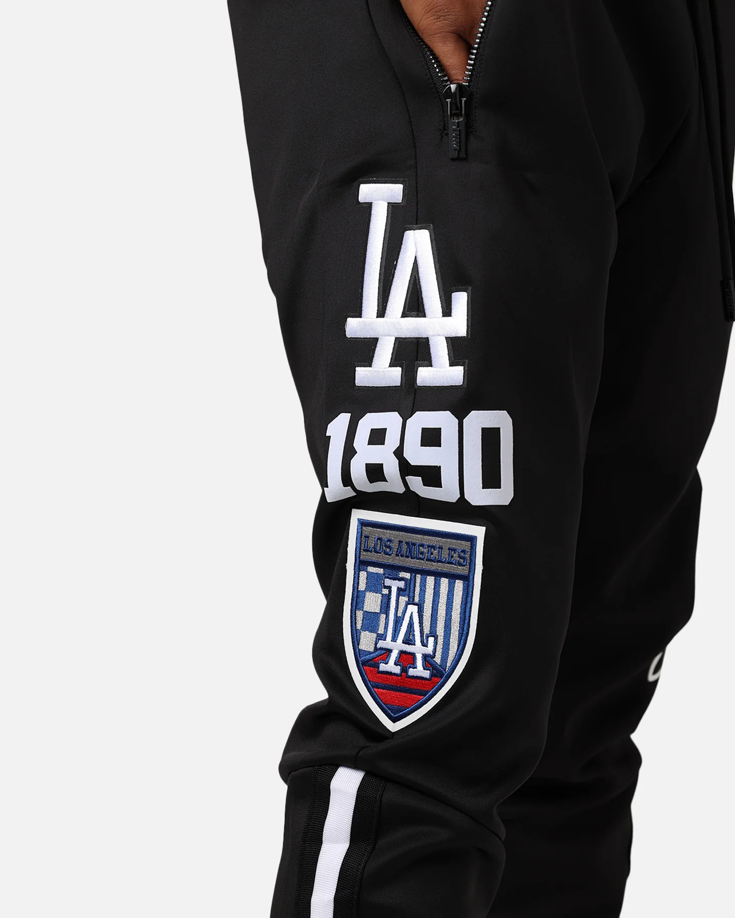 Pro Standard Los Angeles Dodgers Fast Lane Track Pants Black - Image 8