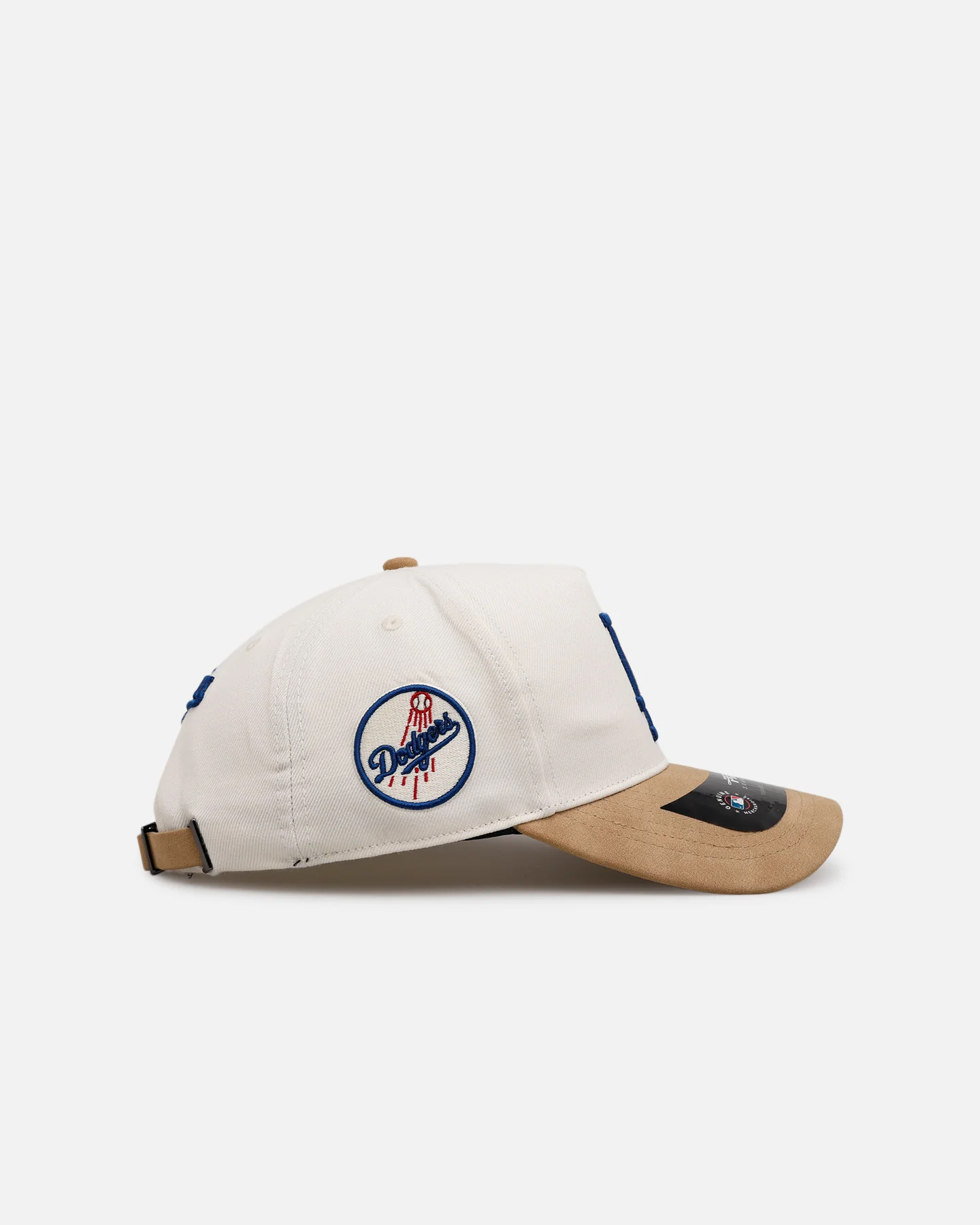 Pro Standard Los Angeles Dodgers 'Signature Suede' Pro Pinch Strapback Eggshell - Image 4