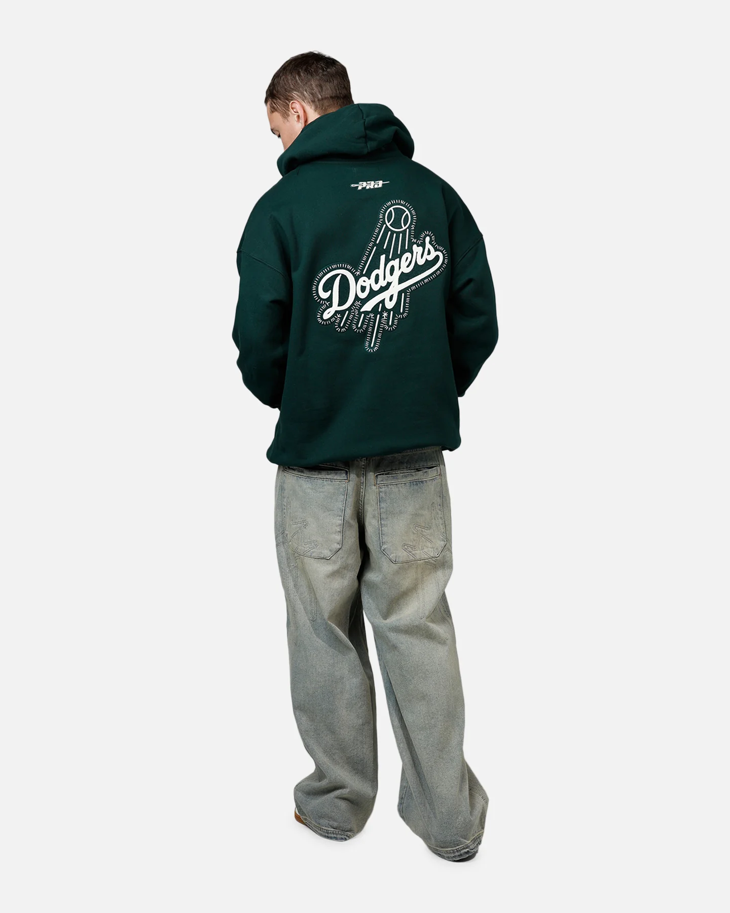Pro Standard Los Angeles Dodgers Tapestry 2.0 Hoodie Dark Green - Image 6