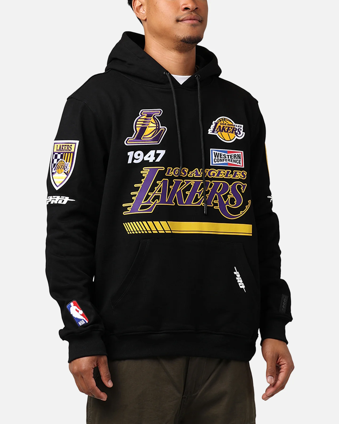 Pro Standard Los Angeles Lakers Fast Lane Hoodie Black - Image 6
