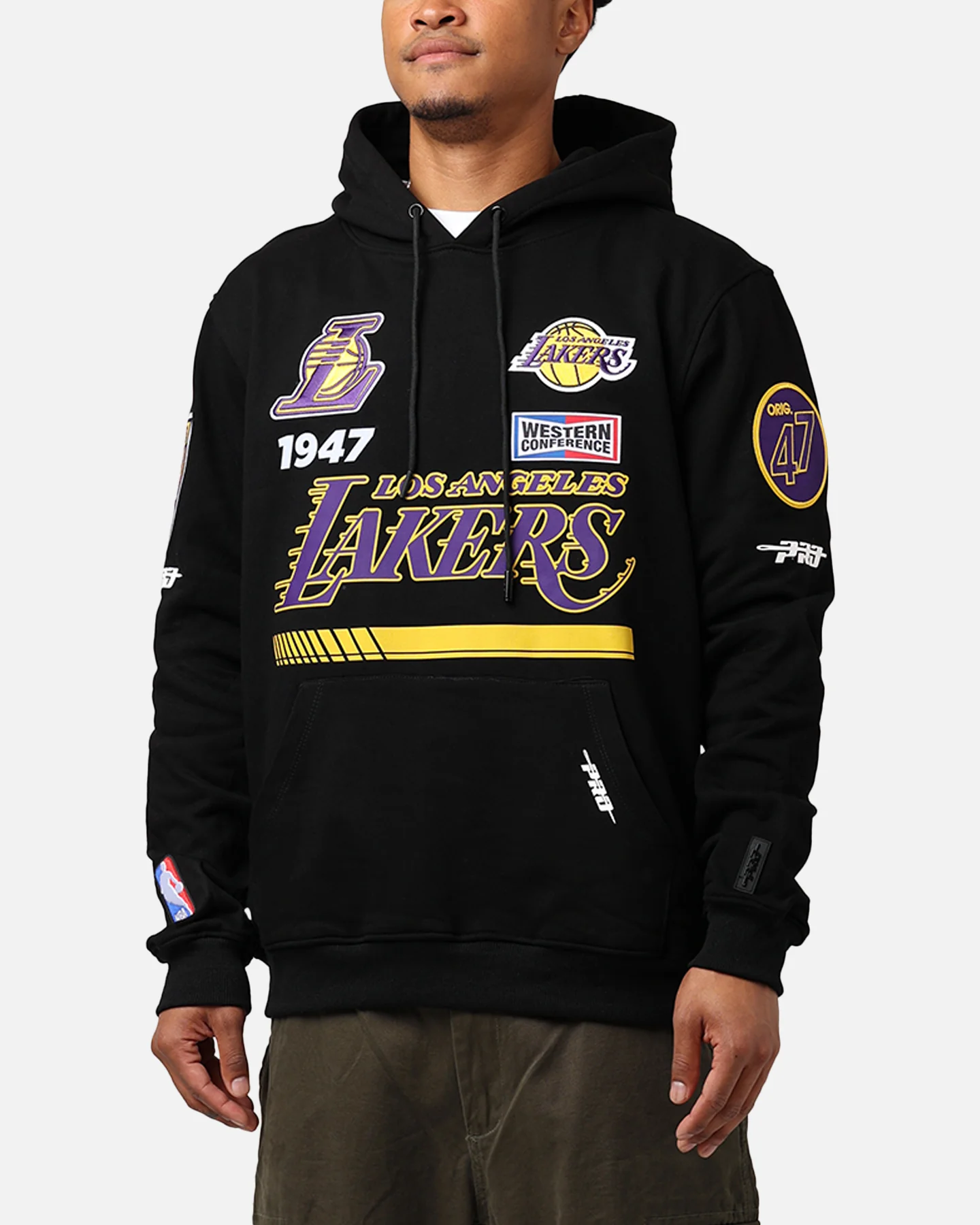 Pro Standard Los Angeles Lakers Fast Lane Hoodie Black - Image 7
