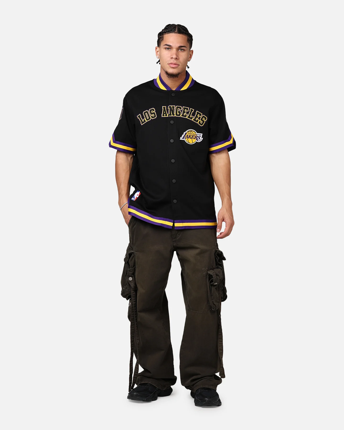 Pro Standard Los Angeles Lakers Warm Up Shirt Black - Image 3