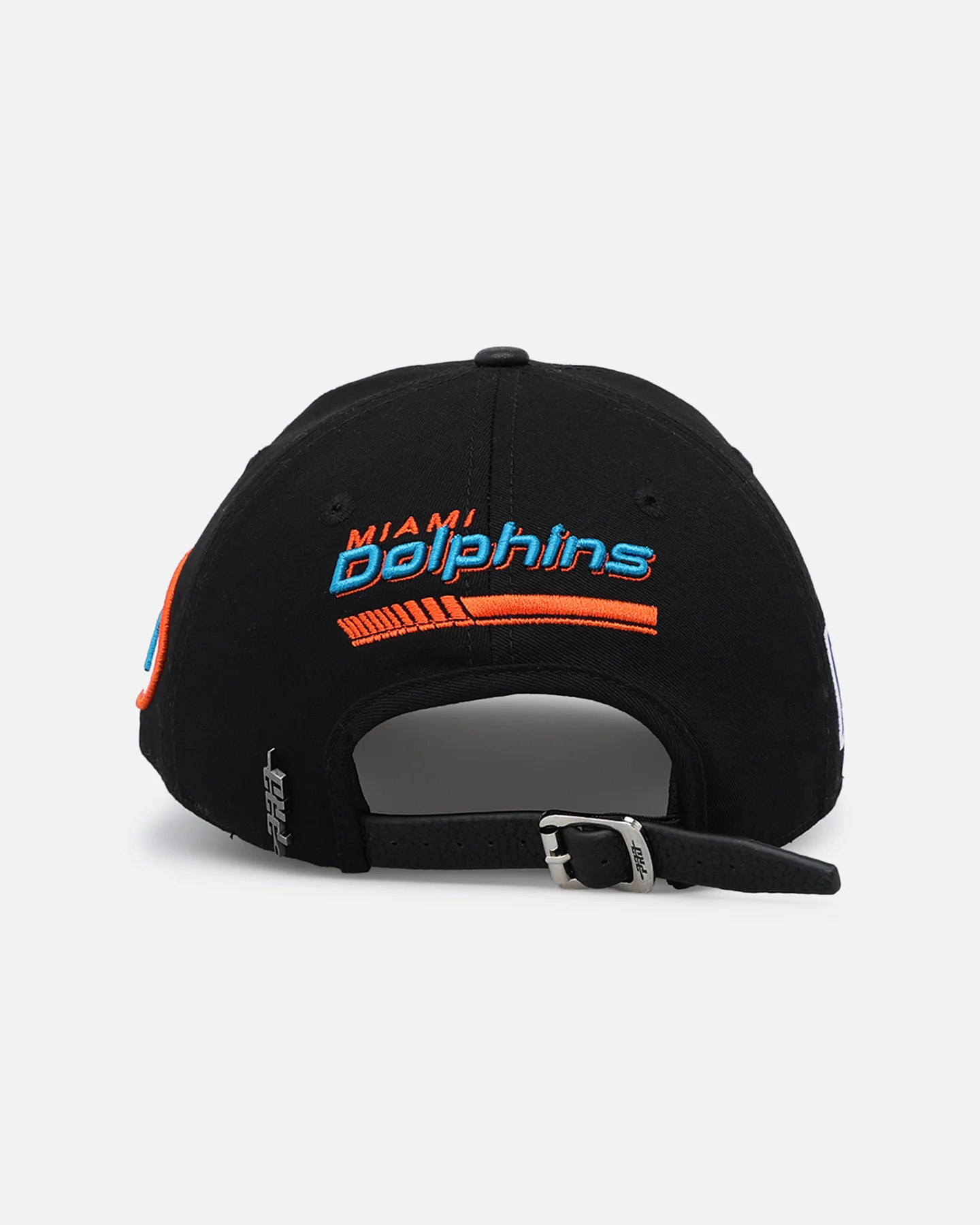 Pro Standard Miami Dolphins Fast Lane Logo Dad Hat Strapback Black - Image 2