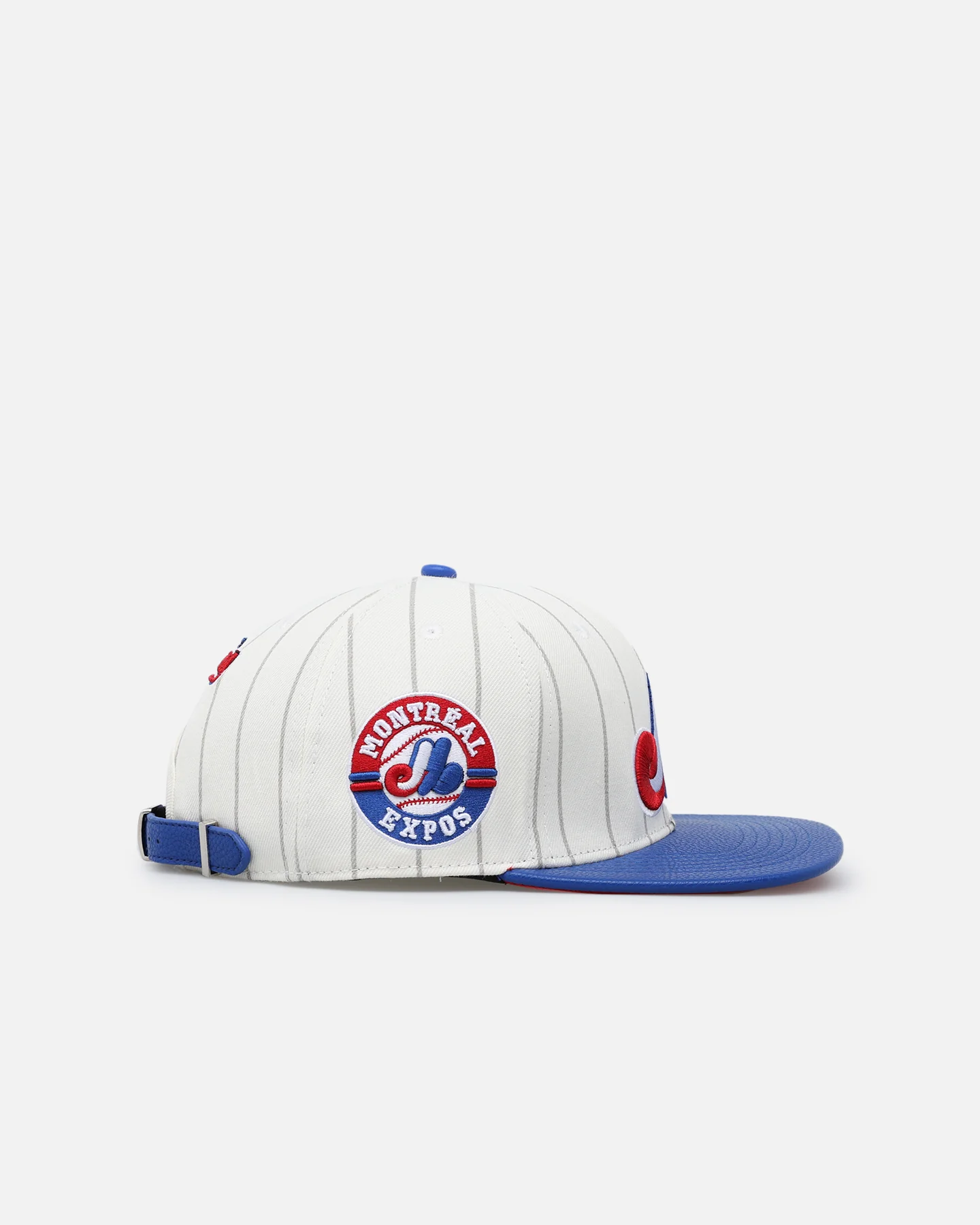 Pro Standard Montreal Expos Classic Logo Wool Strapback Eggshell/Yellow - Image 5