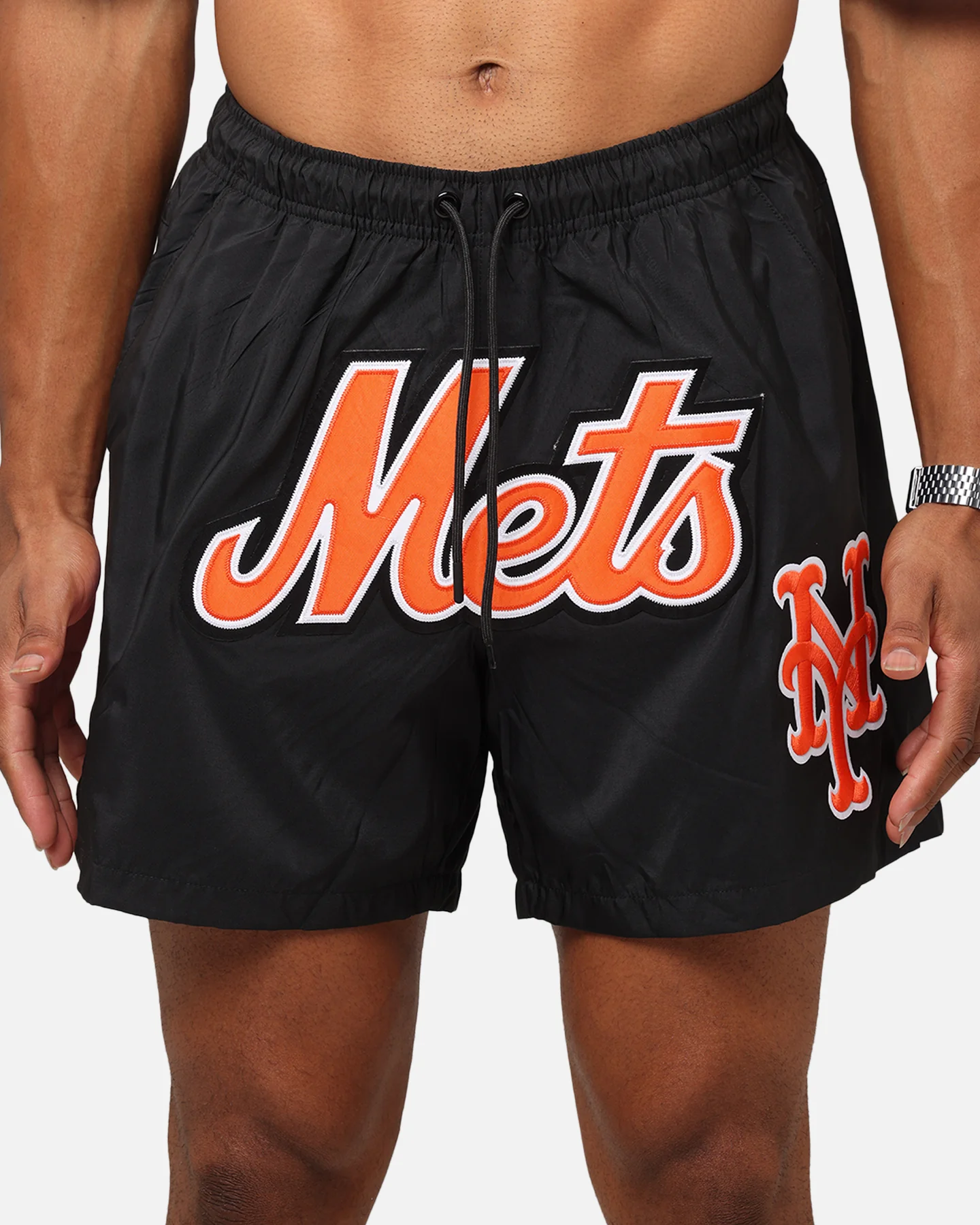 Pro Standard New York Mets Classic Woven Shorts Black - Image 7