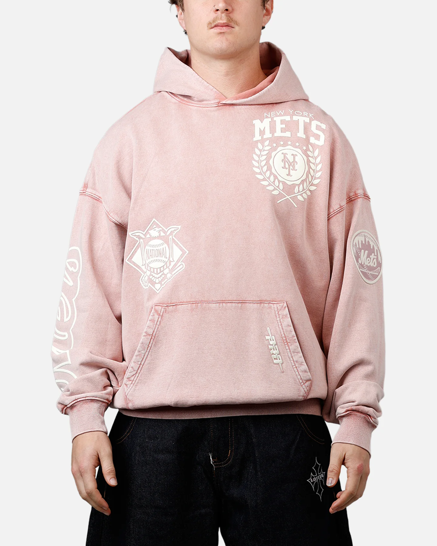 Pro Standard New York Mets Street Team Hoodie Pink - Image 2
