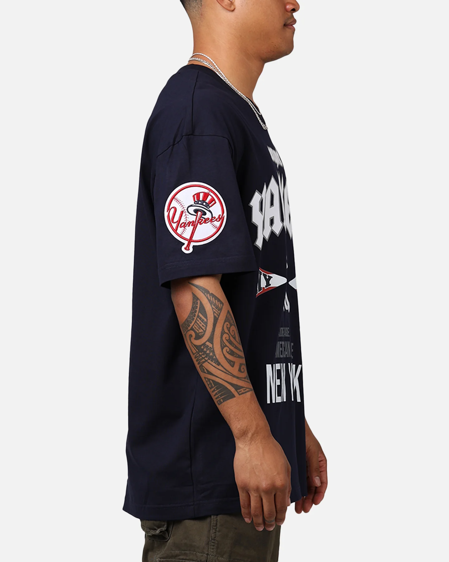 Pro Standard New York Yankees City Tour CJ Drop T-Shirt Midnight Navy - Image 4