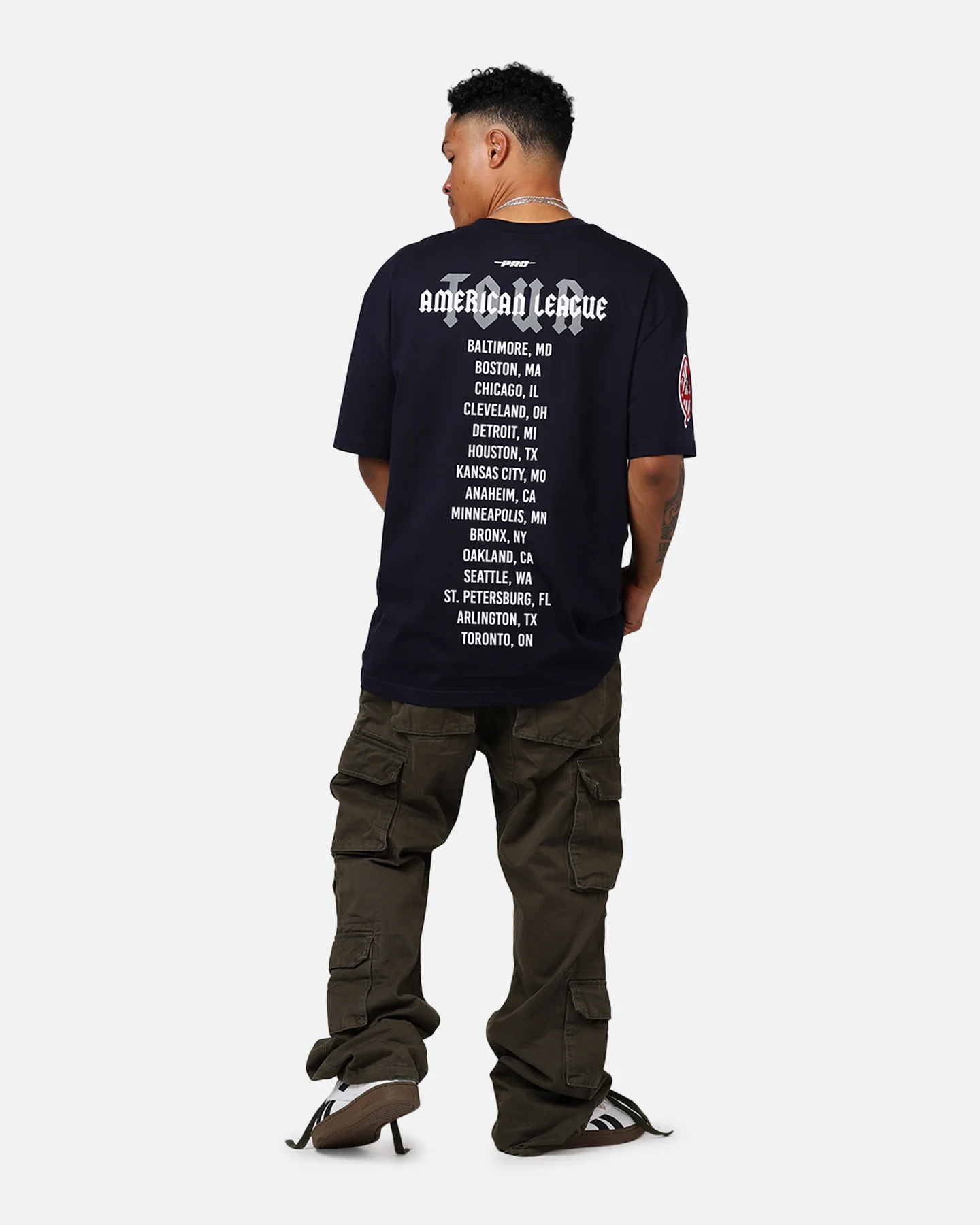 Pro Standard New York Yankees City Tour CJ Drop T-Shirt Midnight Navy - Image 6