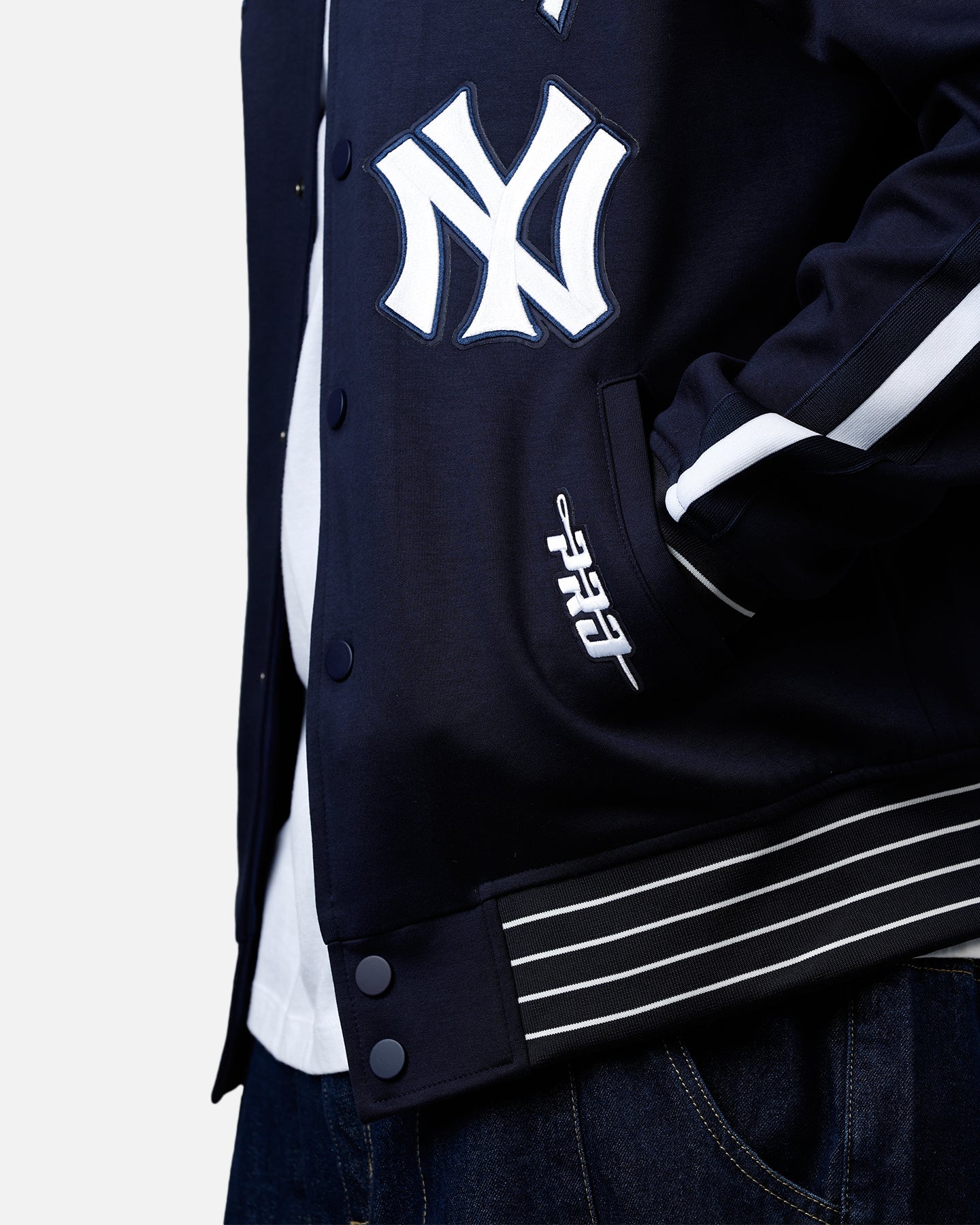 Pro Standard New York Yankees Double Knit Jacket Navy - Image 8