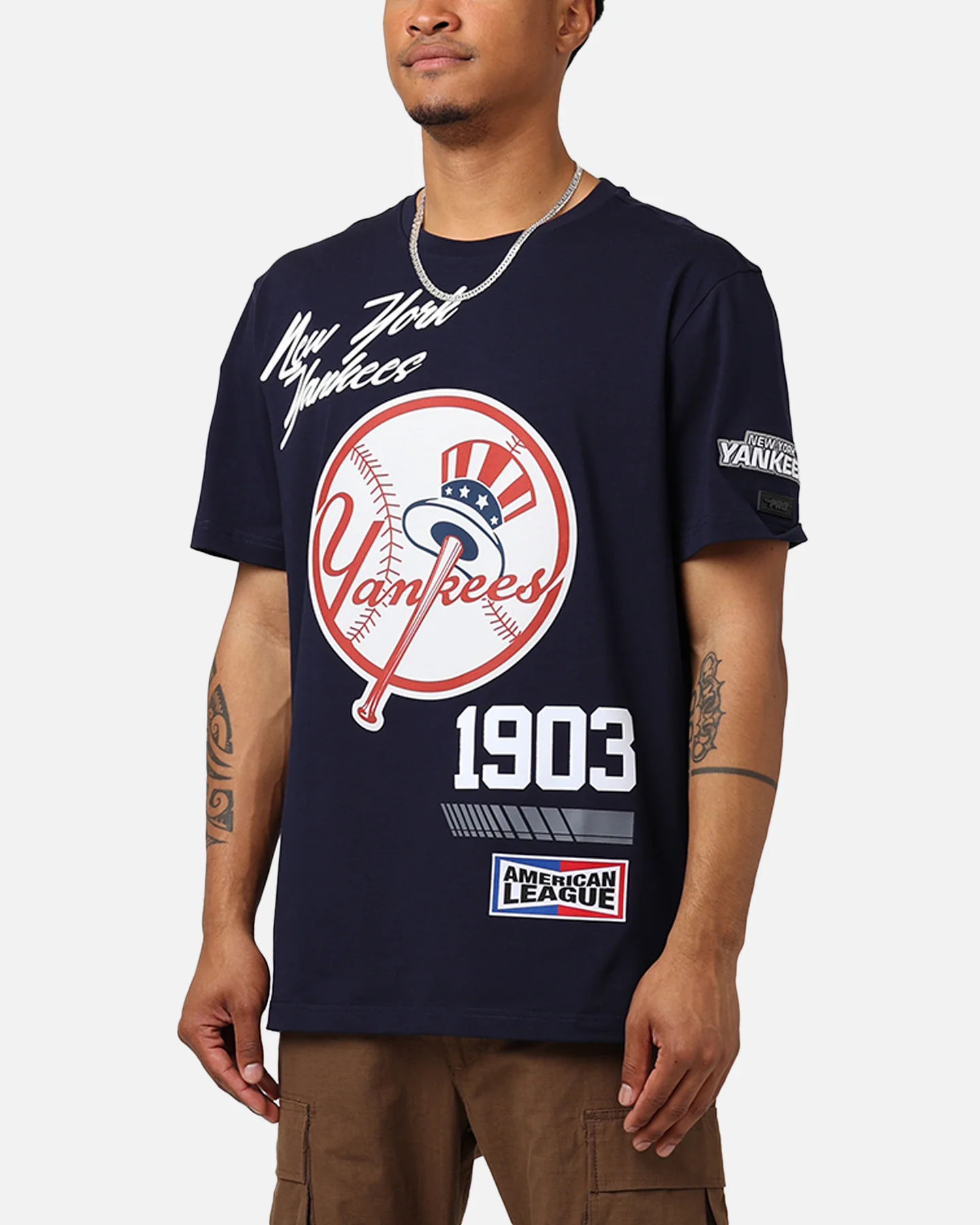 Pro Standard New York Yankees Fast Lane SJ T-Shirt Midnight Navy - Image 7