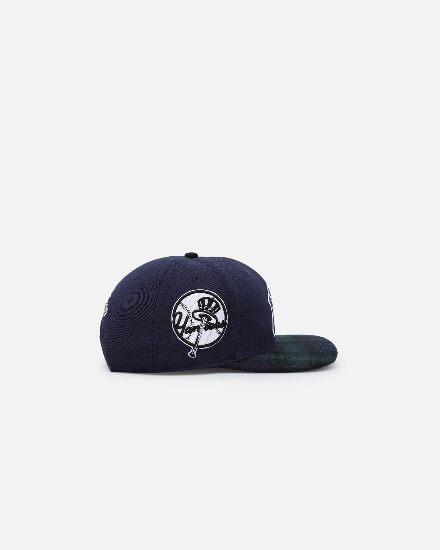 Pro Standard New York Yankees Pro Prep Plaid Snapback Midnight Navy - Image 3