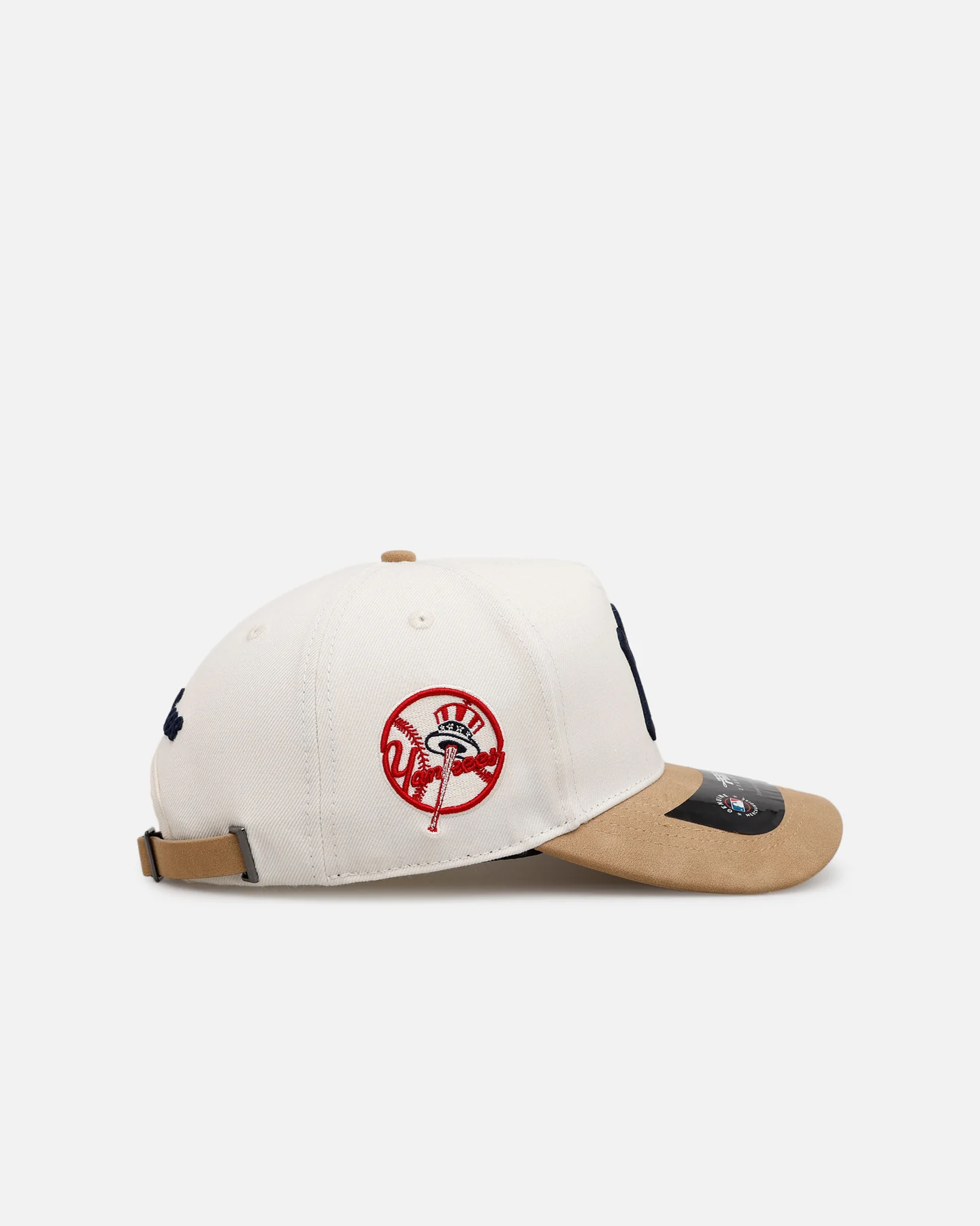 Pro Standard New York Yankees 'Signature Suede' Pro Pinch Strapback Eggshell - Image 4