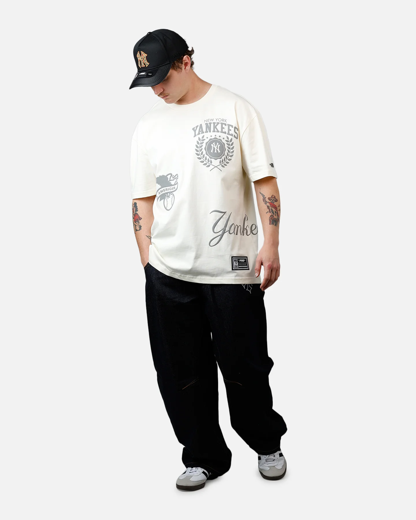 Pro Standard New York Yankees Street Team T-Shirt Eggshell - Image 3