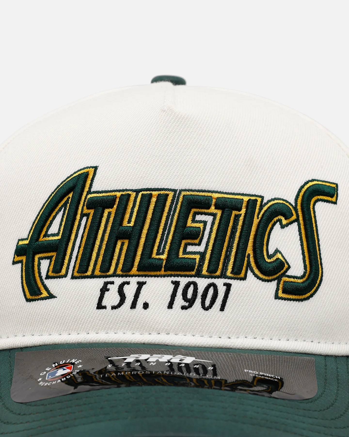 Pro Standard Oakland Athletics 'Paradise' Pro Pinch Strapback Eggshell - Image 5