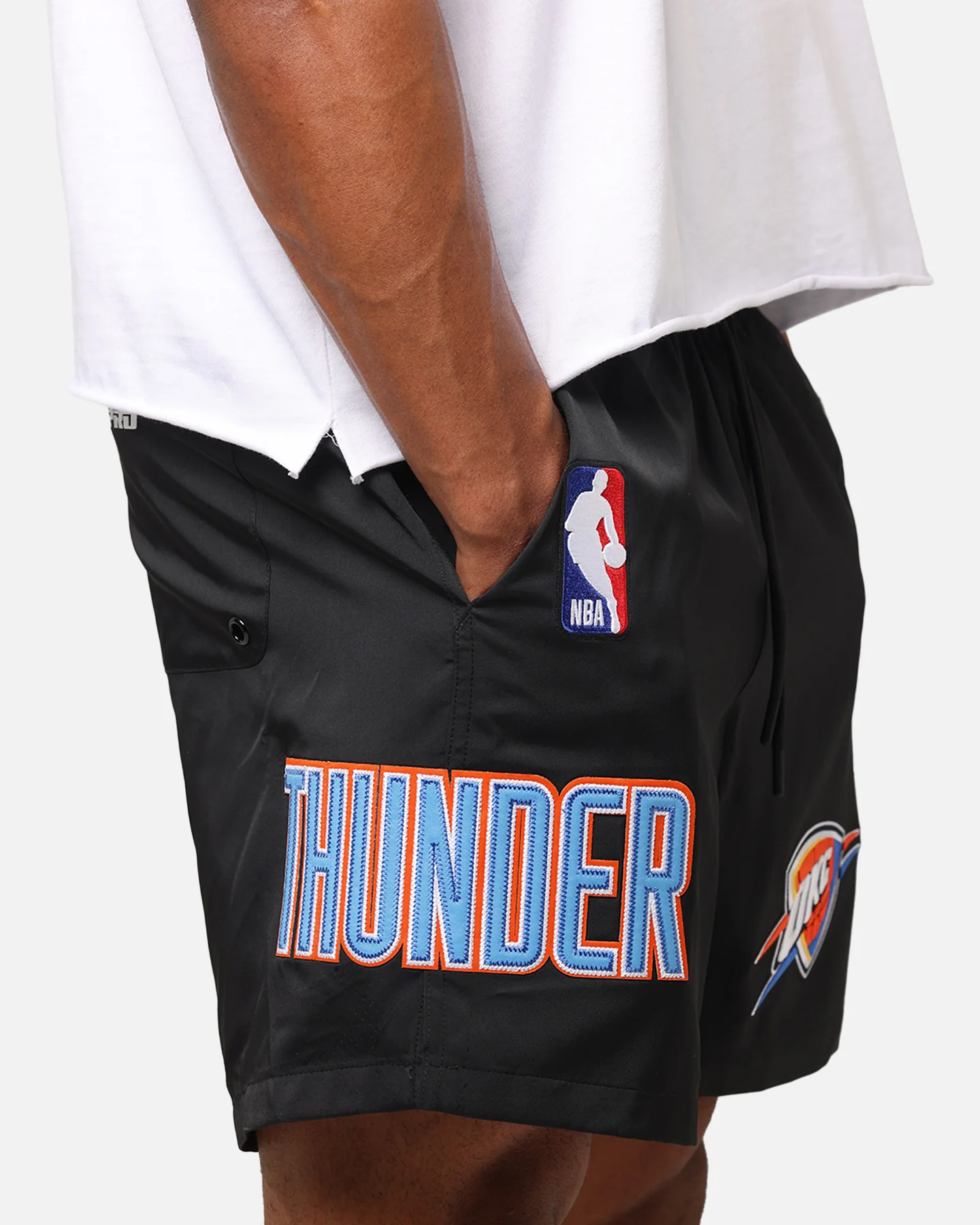 Pro Standard Oklahoma City Thunder Classic Woven Shorts Black - Image 4