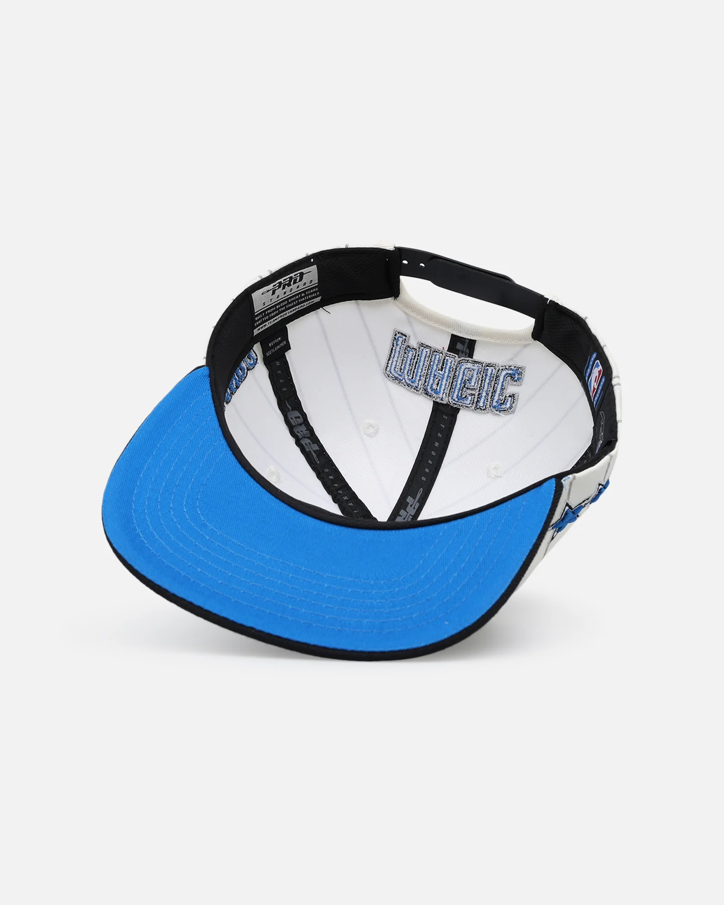 Pro Standard Orlando Magic Pinstripe Wool Snapback Eggshell/Yellow - Image 6
