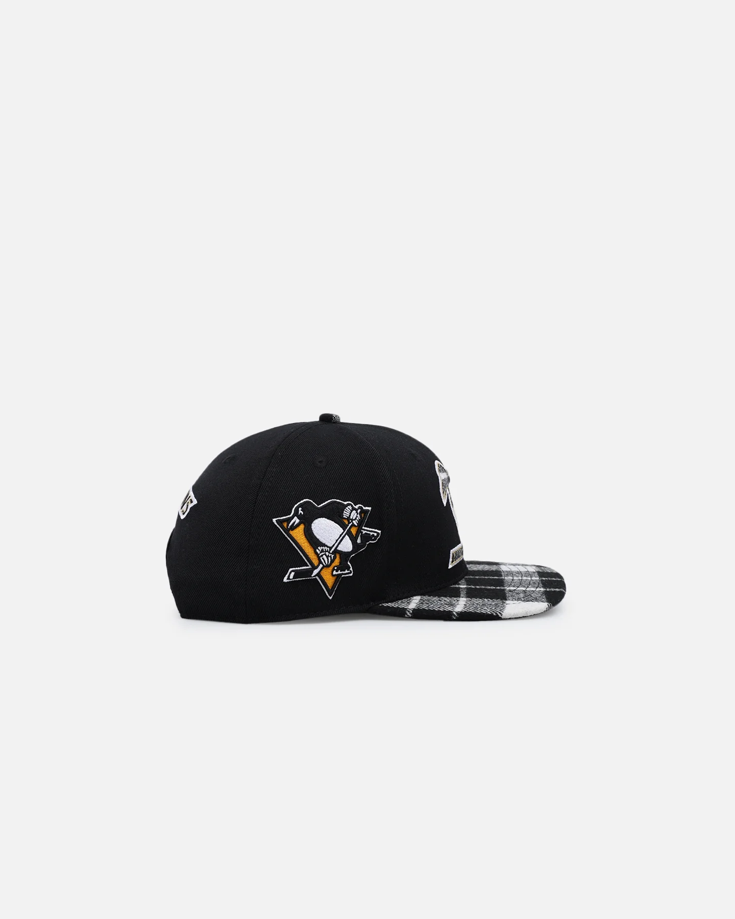 Pro Standard Pittsburgh Penguins Pro Prep Plaid Snapback Black - Image 3