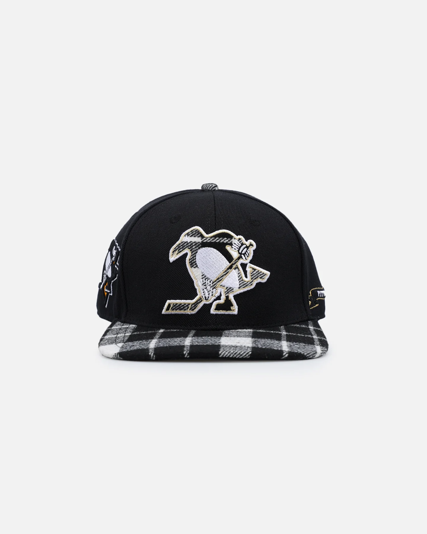 Pro Standard Pittsburgh Penguins Pro Prep Plaid Snapback Black - Image 5