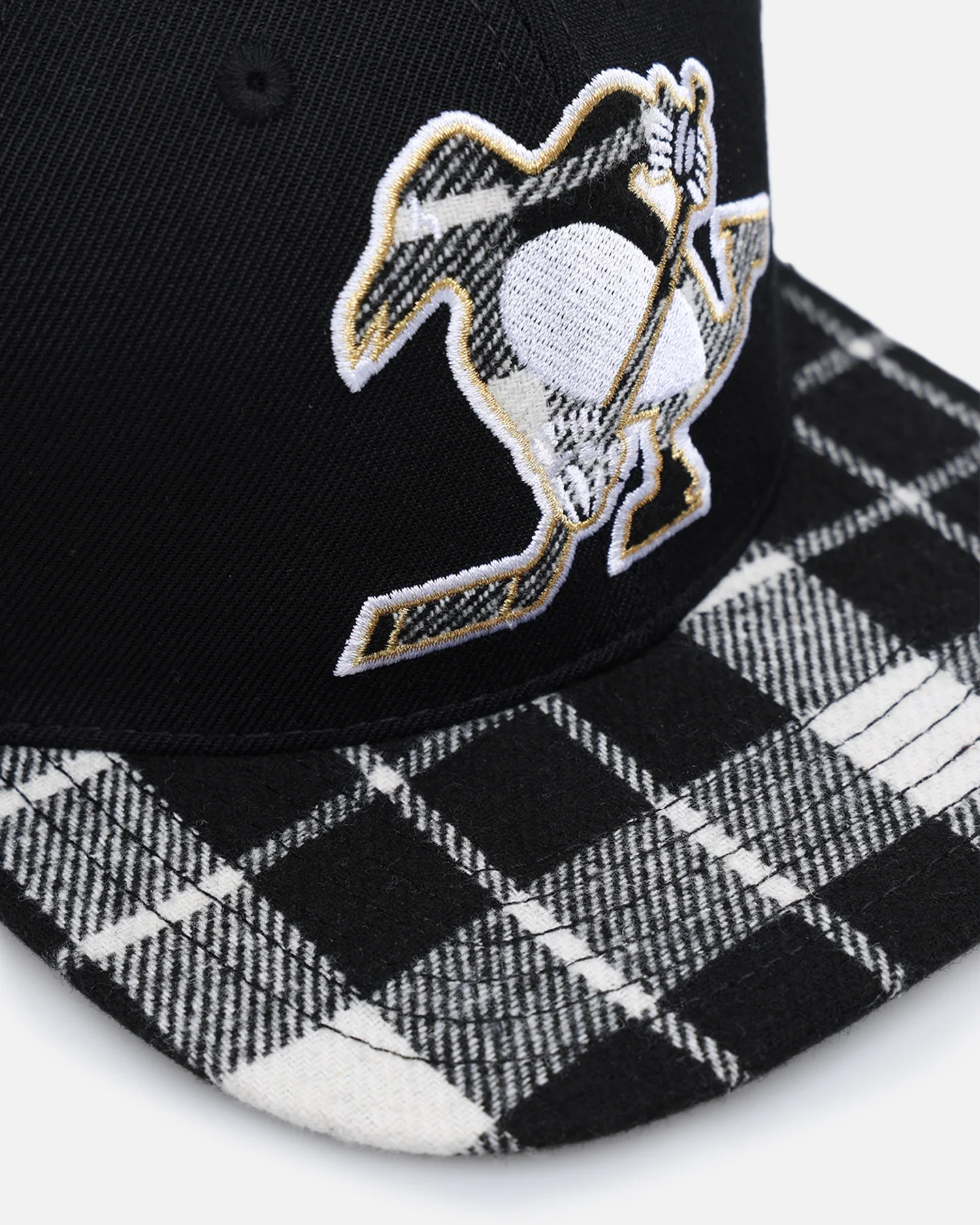 Pro Standard Pittsburgh Penguins Pro Prep Plaid Snapback Black - Image 7