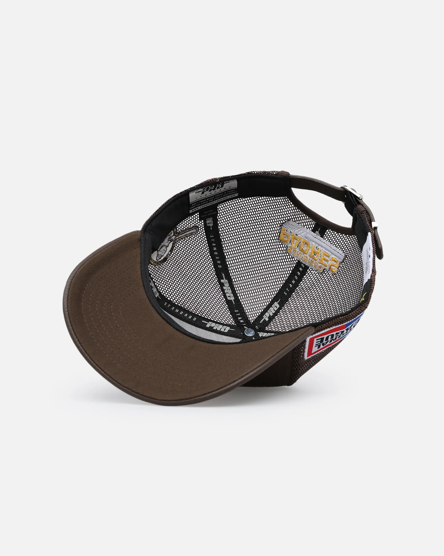 Pro Standard San Diego Padres Fast Lane Logo Wool Trucker Strapback Brown - Image 7