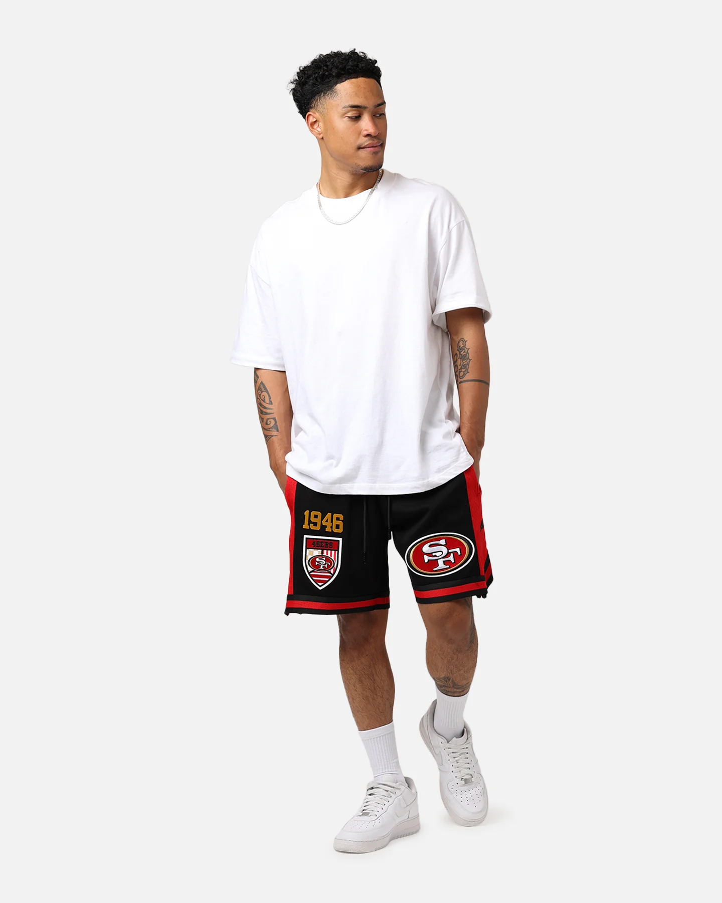 Pro Standard San Francisco 49ers Fast Lane 2.0 Shorts Black/Red - Image 2