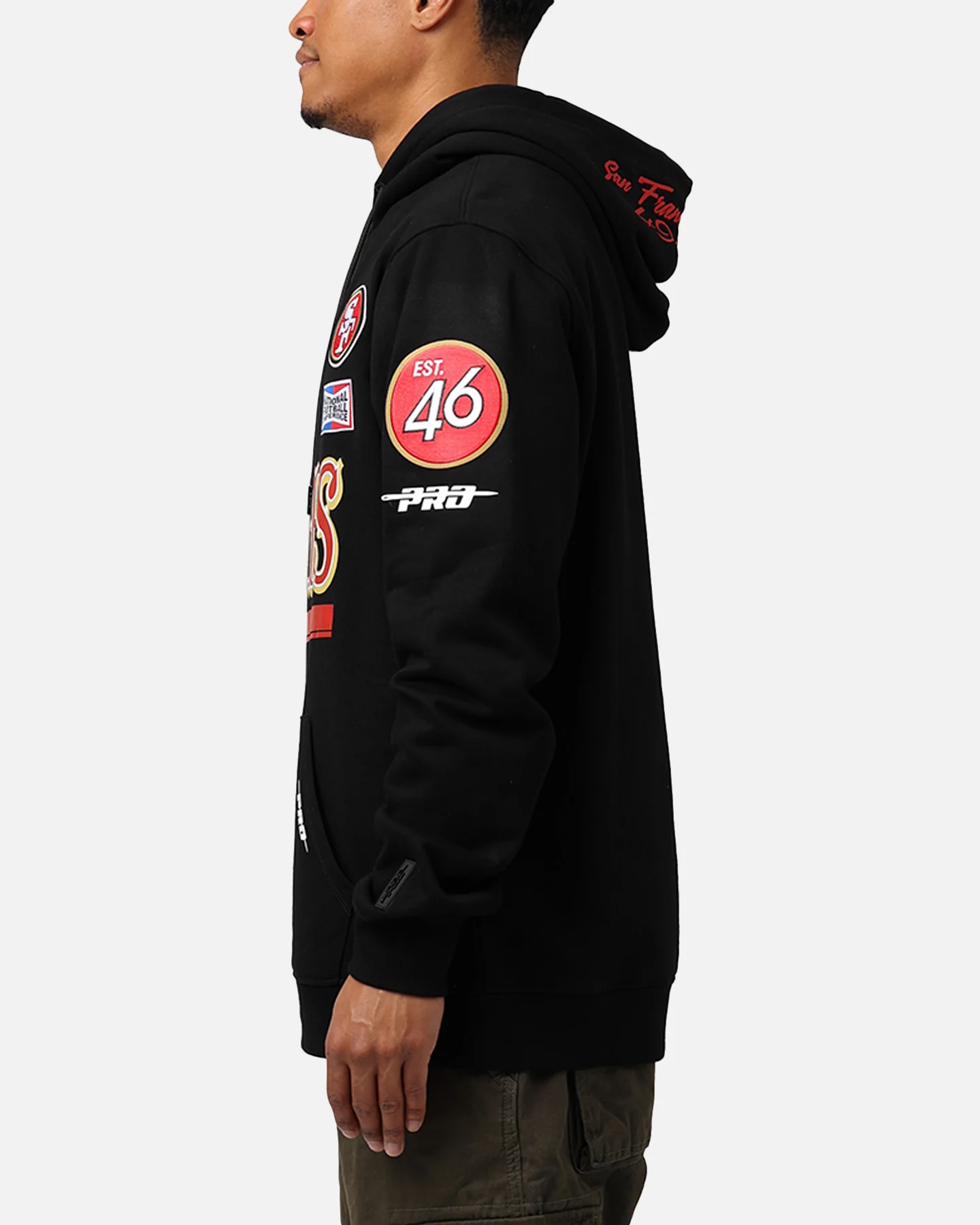 Pro Standard San Francisco 49ers Fast Lane Hoodie Black - Image 5