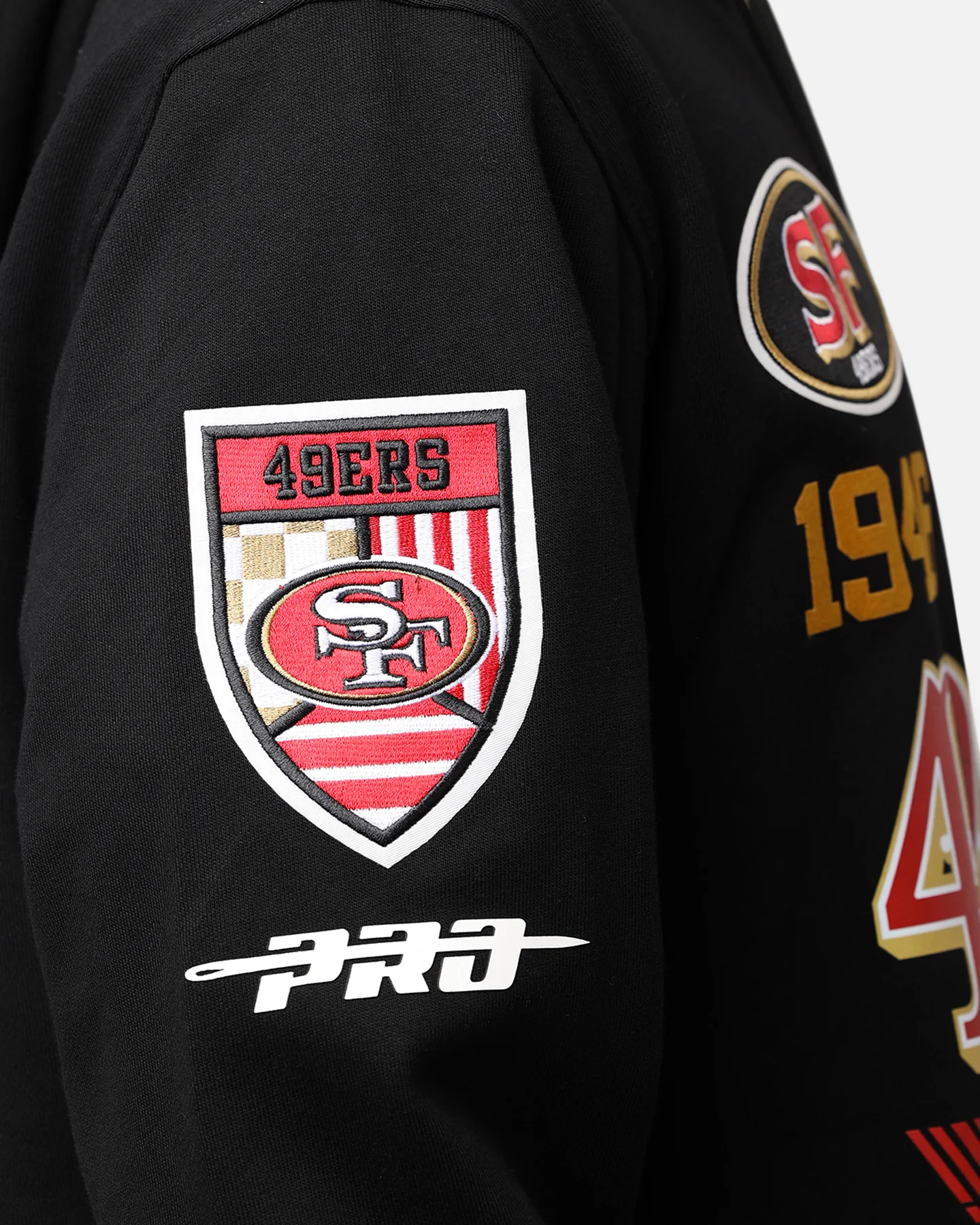 Pro Standard San Francisco 49ers Fast Lane Hoodie Black - Image 9