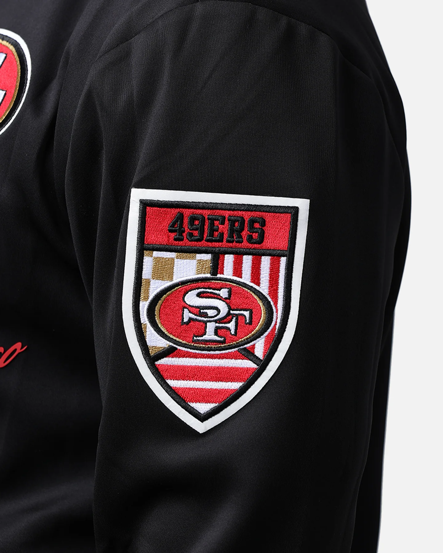 Pro Standard San Francisco 49ers Fast Lane Track Jacket Black/Red - Image 6