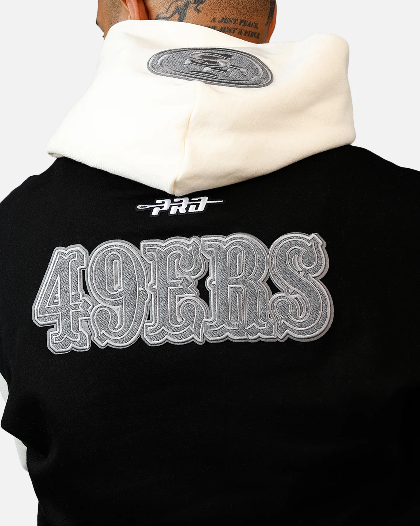 Pro Standard San Francisco 49ers Reverse French Terry Hoodie Black/Grey - Image 9