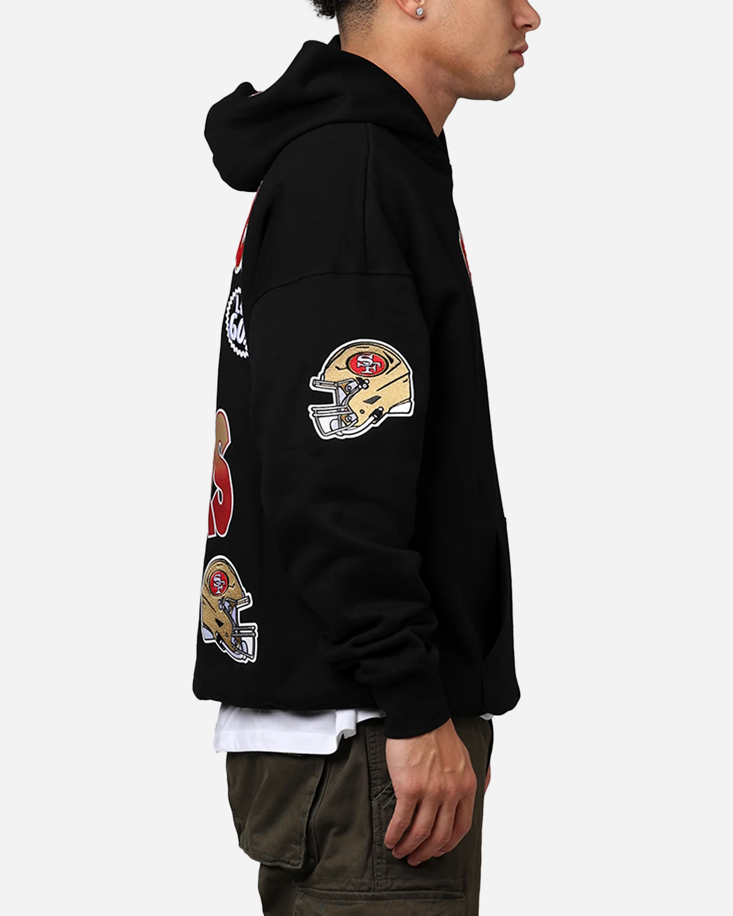Pro Standard San Francisco 49ers Turn It Up Hoodie Black - Image 4