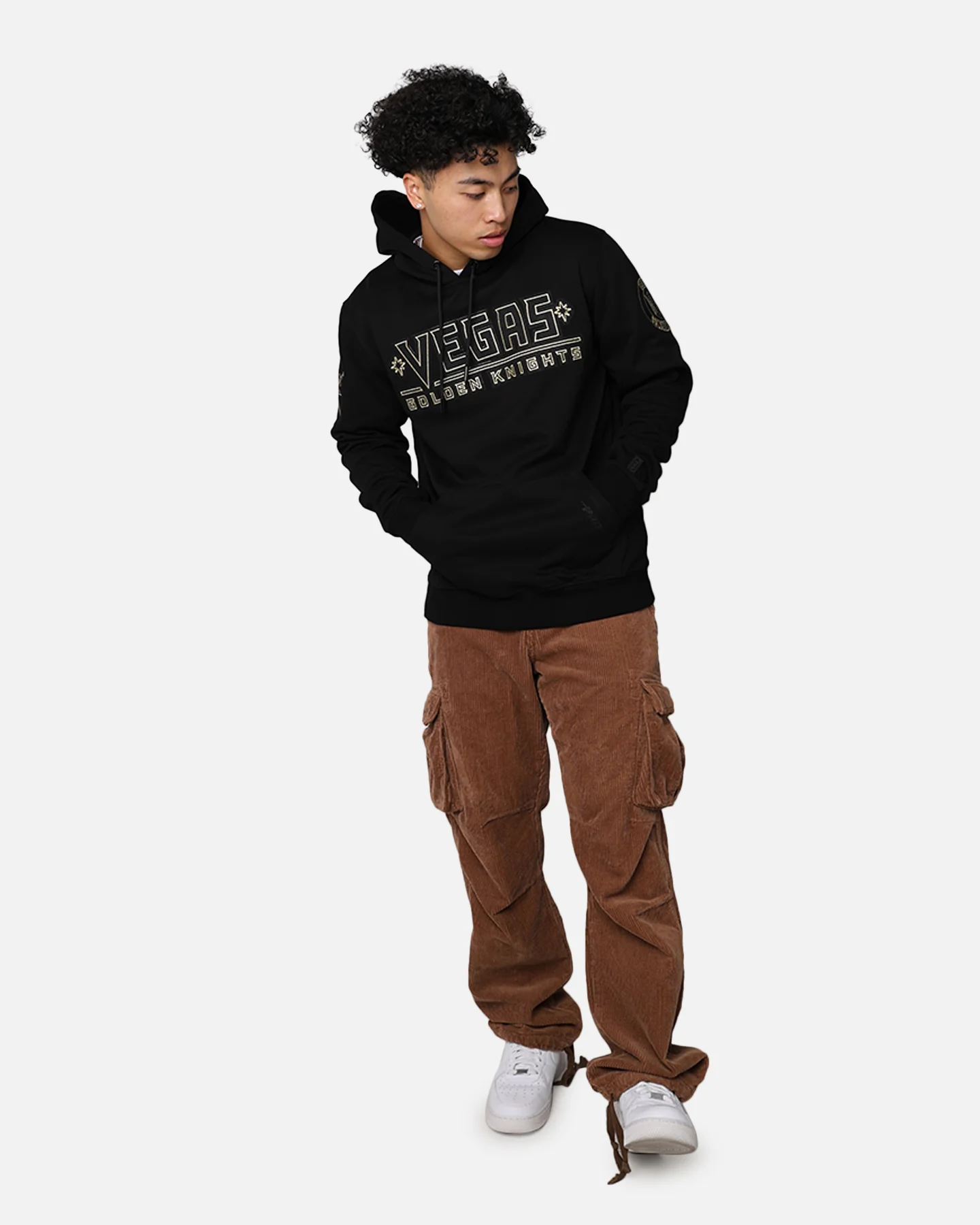 Pro Standard Vegas Golden Knights Black And White Hoodie Black - Image 3