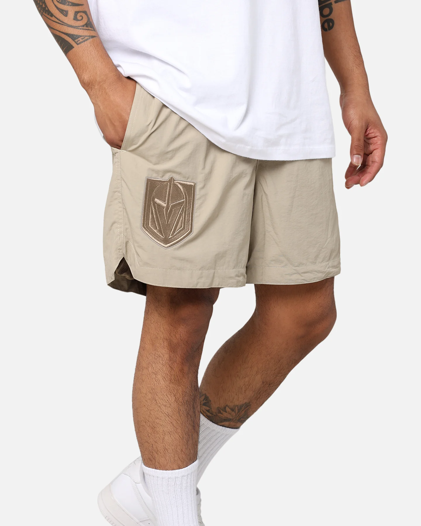 Pro Standard Vegas Golden Knights Neutral 2.0 Shorts Taupe - Image 6