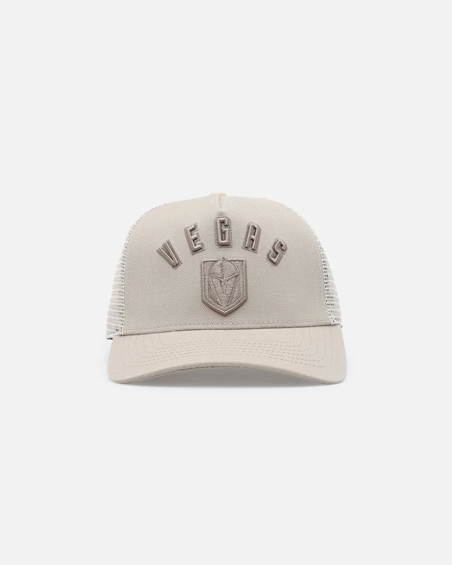 Pro Standard Vegas Golden Knights Pinch Front Trucker Snapback Taupe