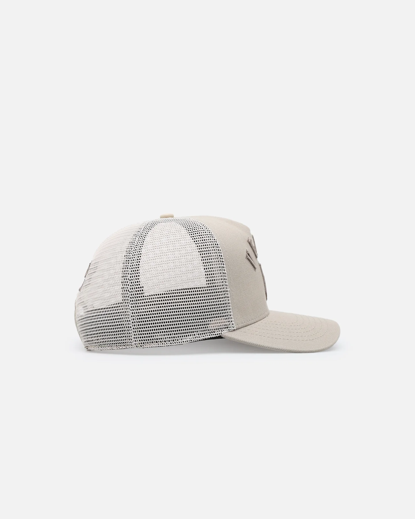 Pro Standard Vegas Golden Knights Pinch Front Trucker Snapback Taupe - Image 3