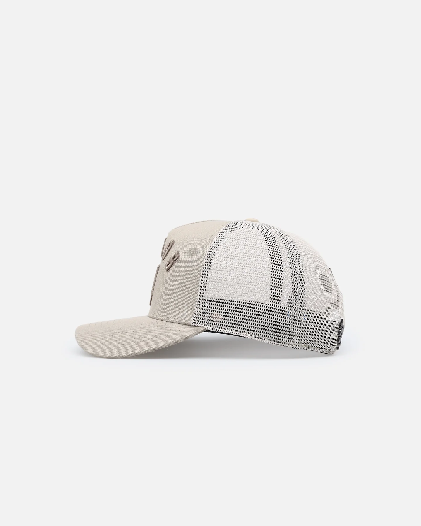 Pro Standard Vegas Golden Knights Pinch Front Trucker Snapback Taupe - Image 4