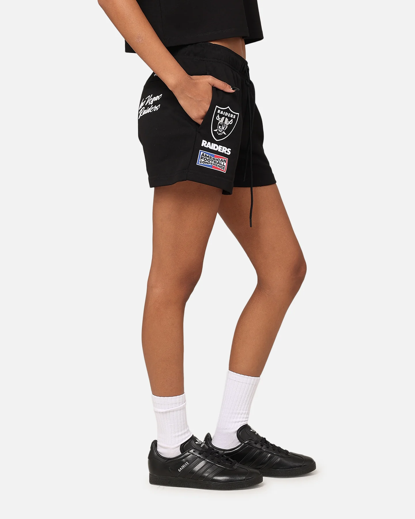 Pro Standard Women's Las Vegas Raiders Fast Lane Shorts Black - Image 5