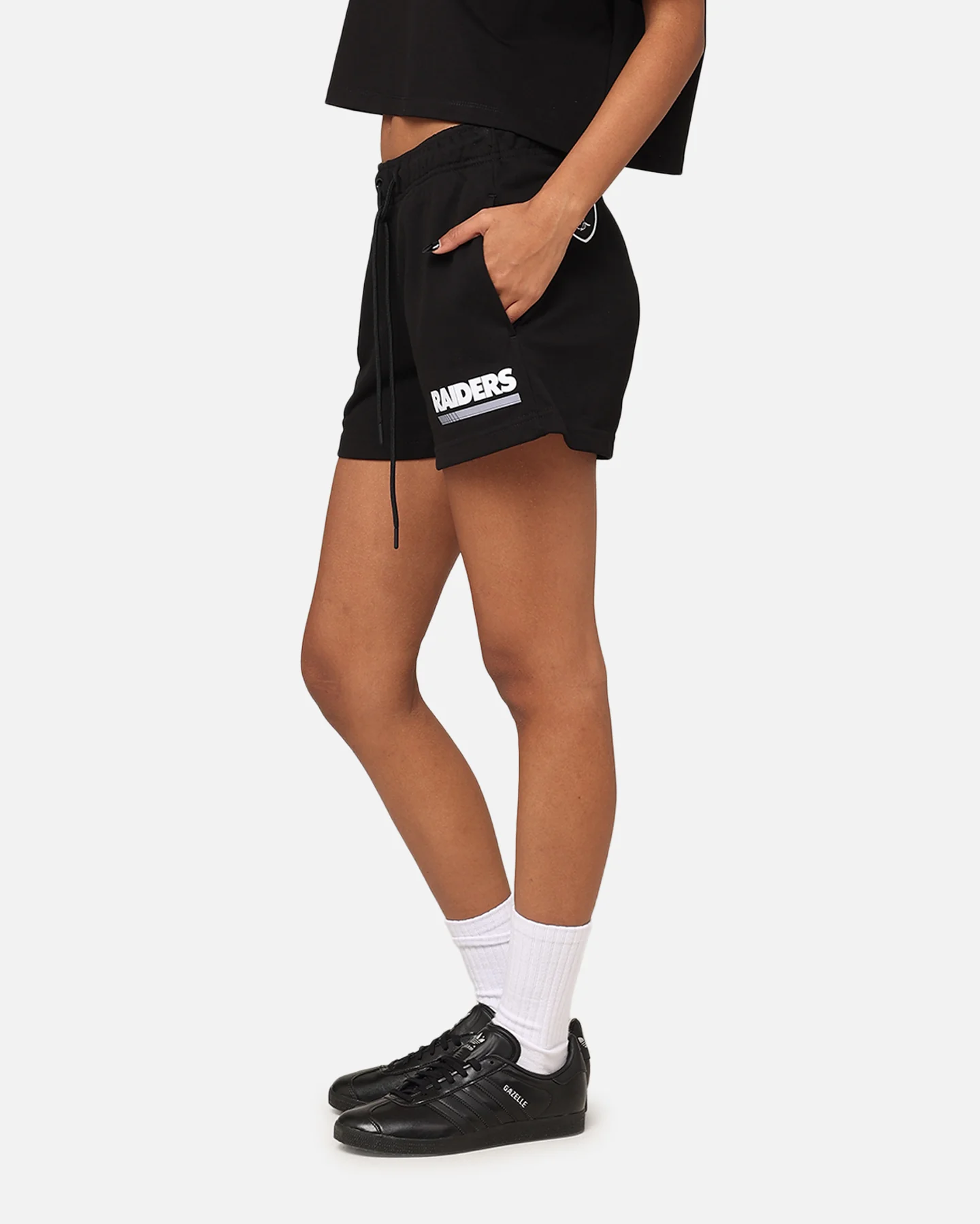 Pro Standard Women's Las Vegas Raiders Fast Lane Shorts Black - Image 6
