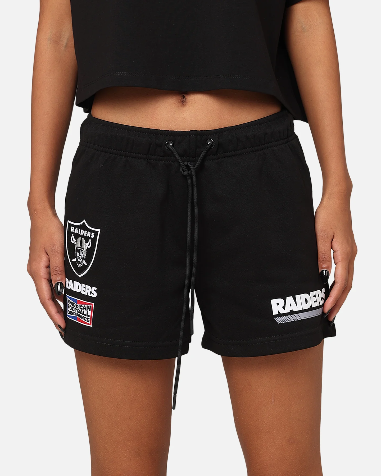 Pro Standard Women's Las Vegas Raiders Fast Lane Shorts Black - Image 7