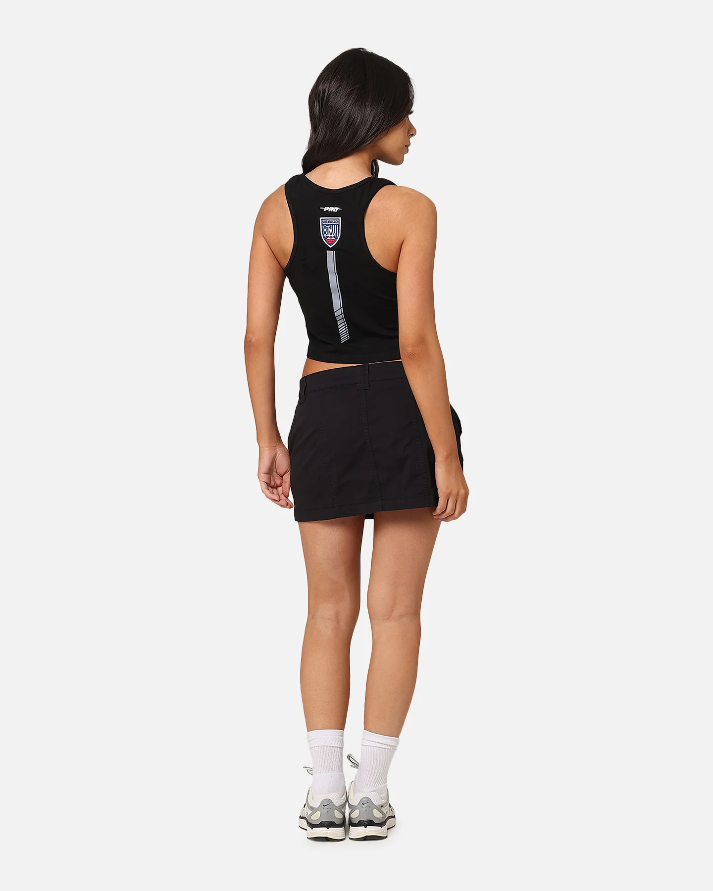 Pro Standard Women's Los Angeles Dodgers Fitted Racerback Top Black - Image 4