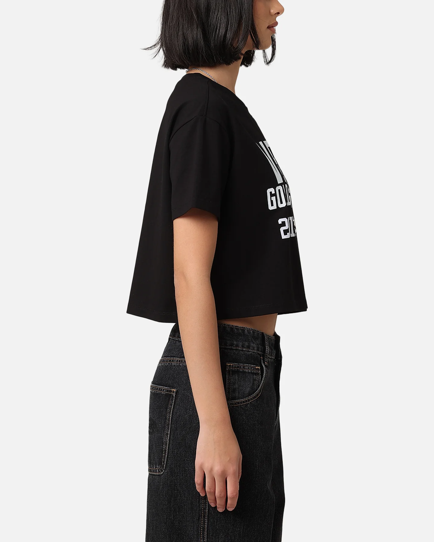 Pro Standard Women's Vegas Golden Knights Boxy Cropped T-Shirt Black - Image 5