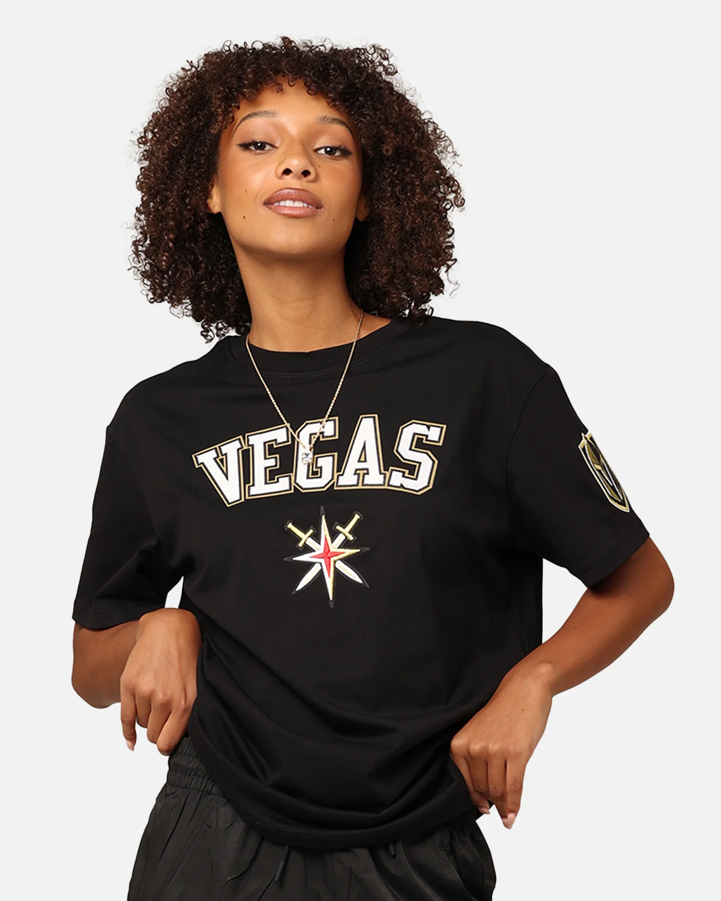 Pro Standard Women's Vegas Golden Knights Boyfriend T-Shirt Black