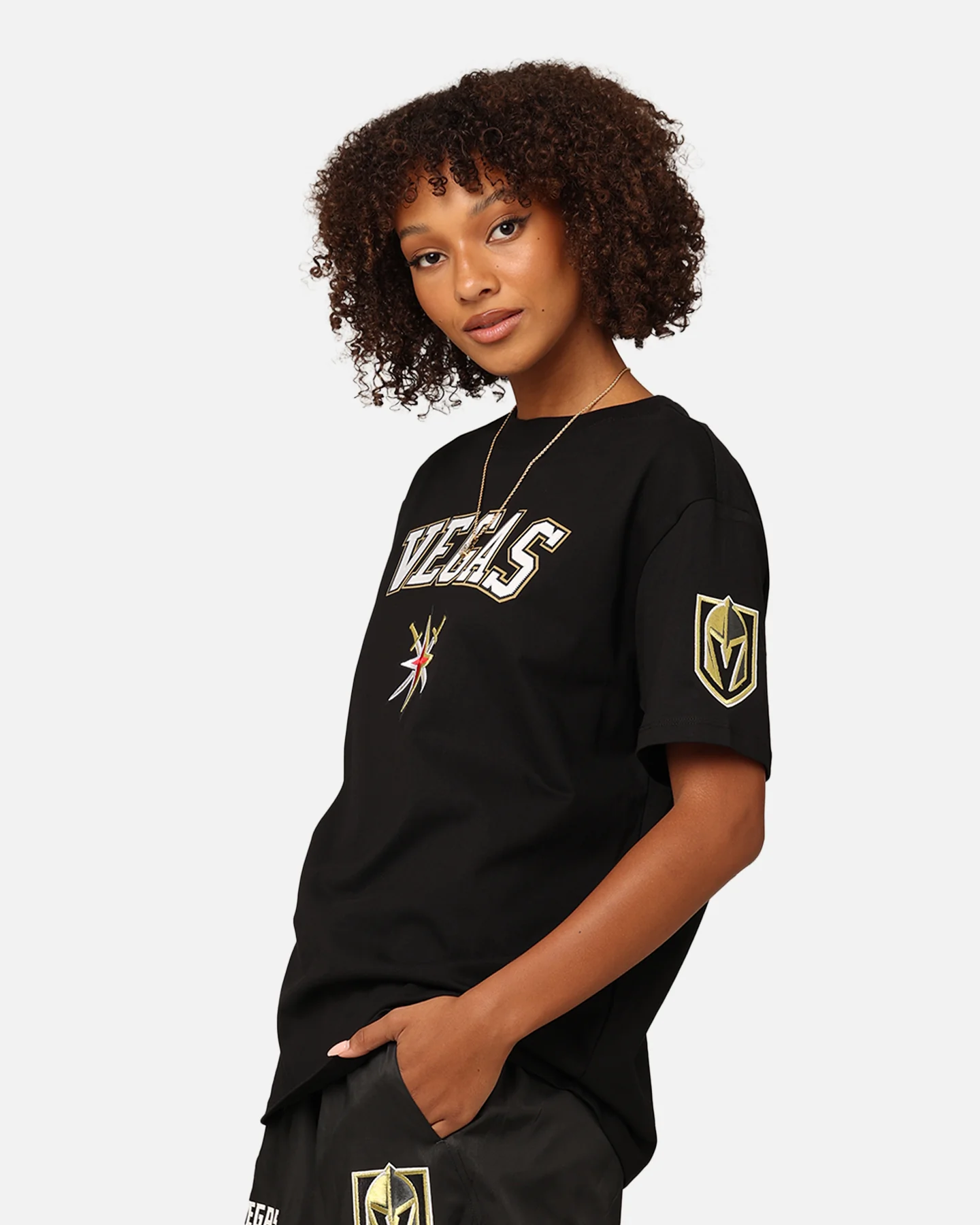 Pro Standard Women's Vegas Golden Knights Boyfriend T-Shirt Black - Image 6
