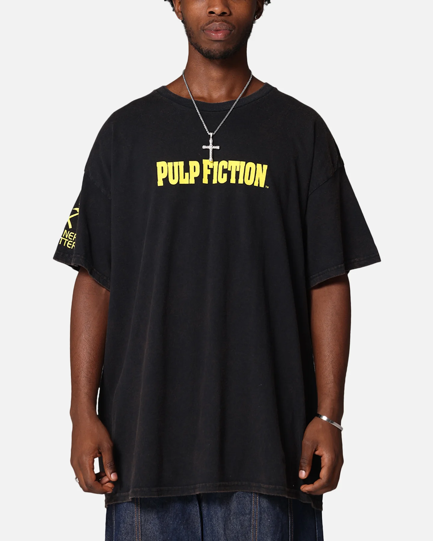 Pulp Fiction Mia Wallace Vintage T-Shirt Black Vintage - Image 2