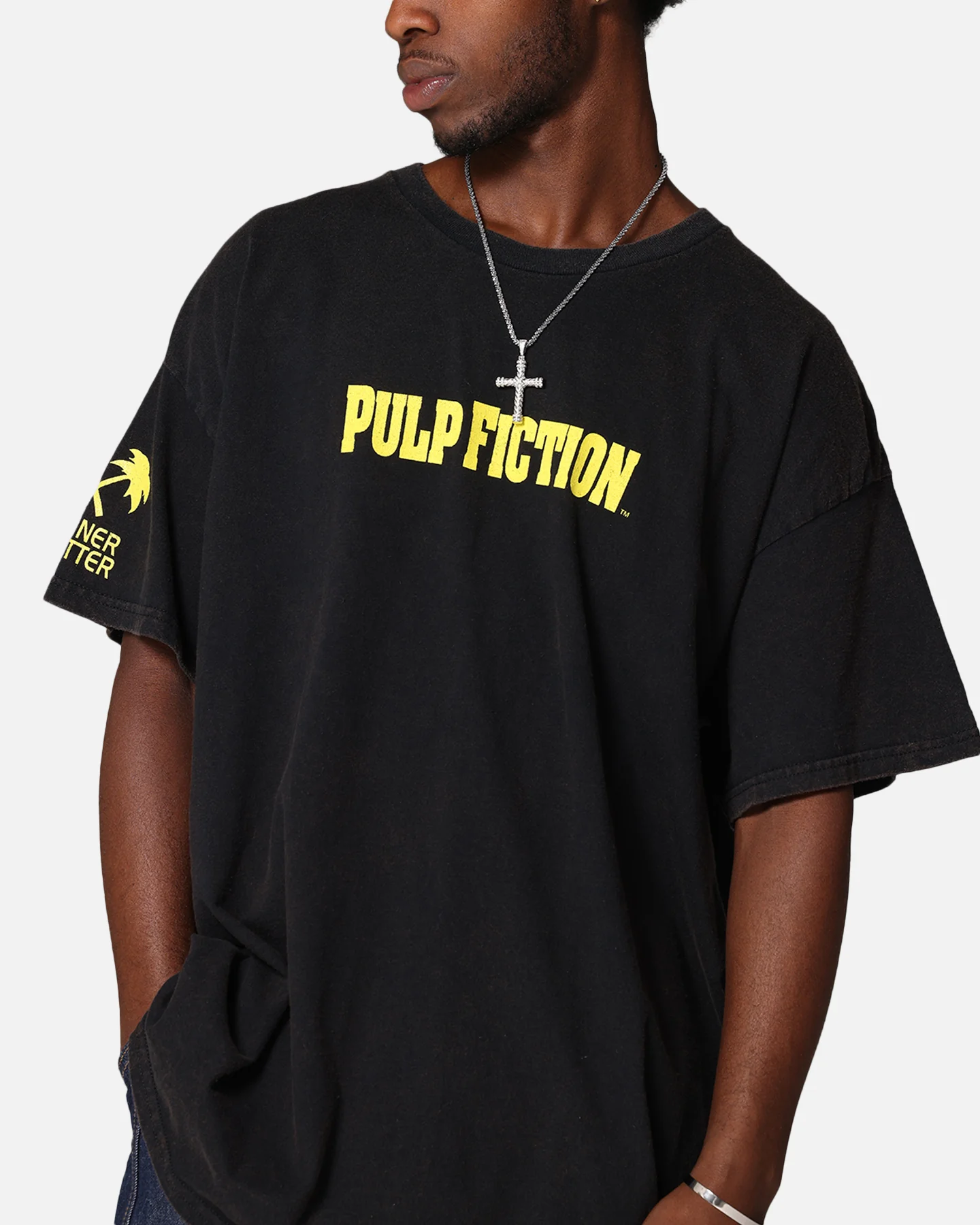 Pulp Fiction Mia Wallace Vintage T-Shirt Black Vintage - Image 7